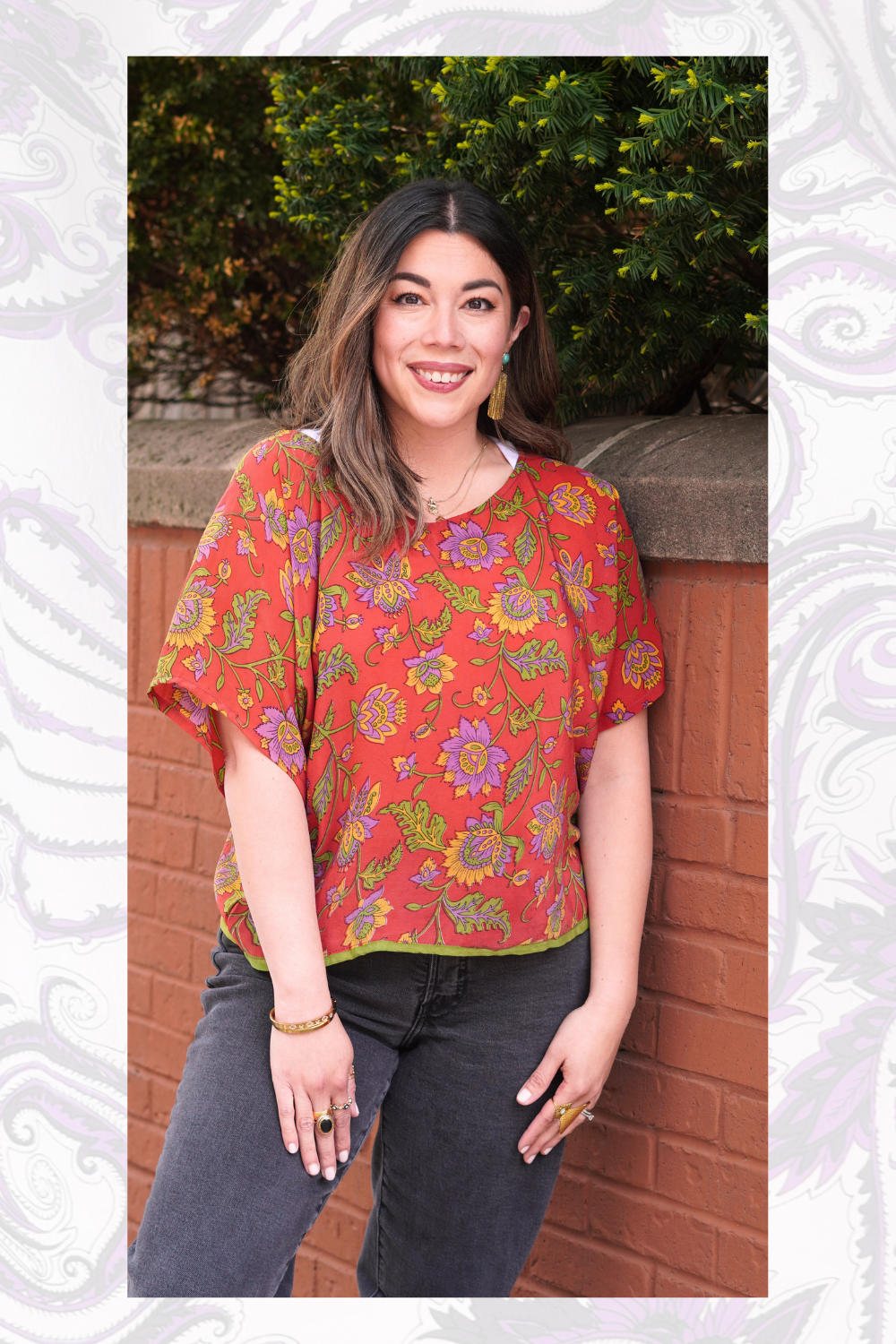 PRC7810 Wabi Sabi Pure Silk Boxy Top