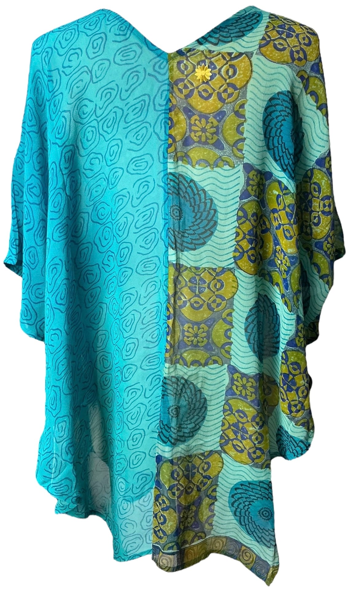 PRG7116 Sheer Wabi Sabi Pure Silk Waterfall Top