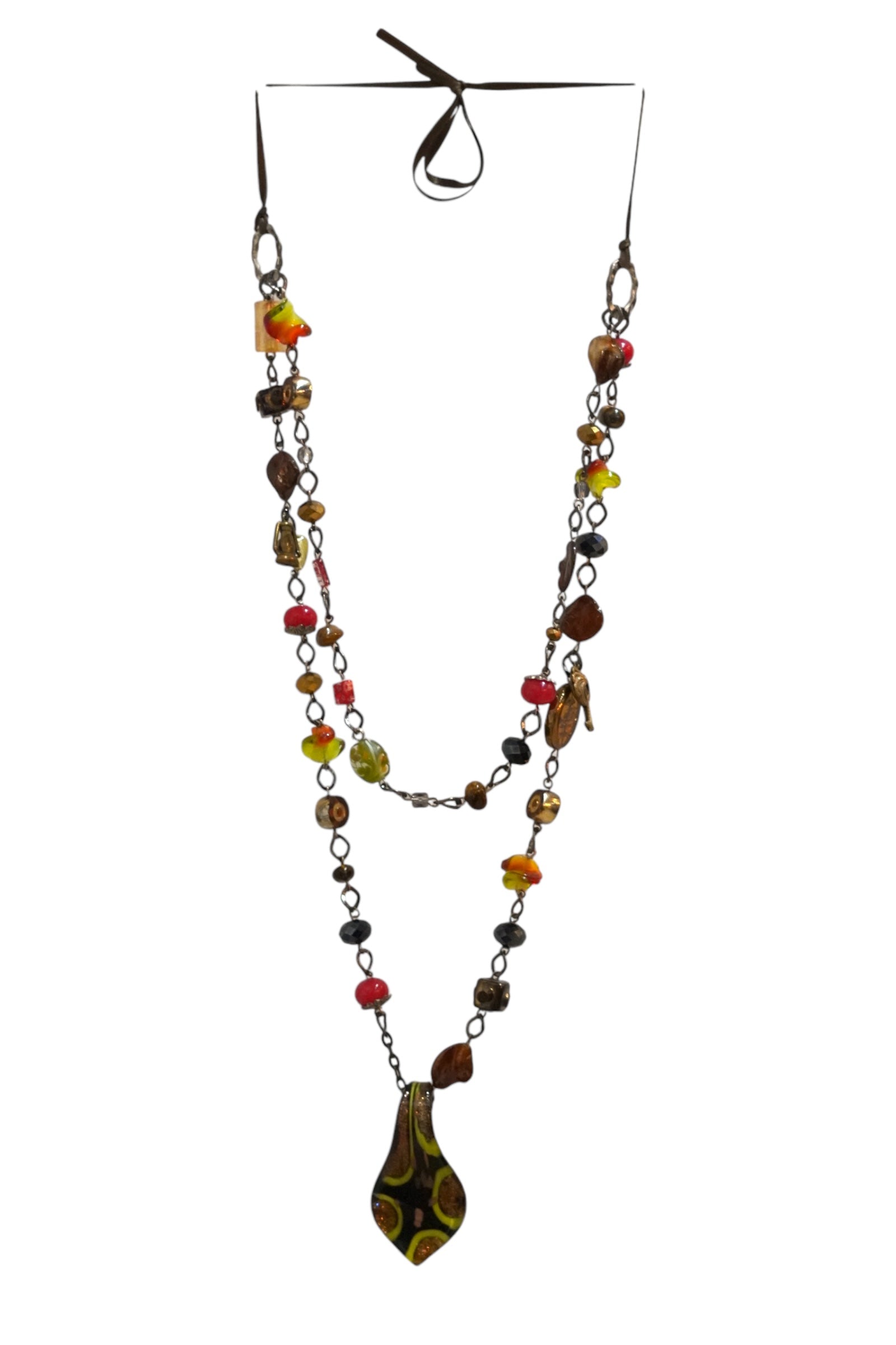 Autumn Glow Thrice As Nice Upcycled Necklace