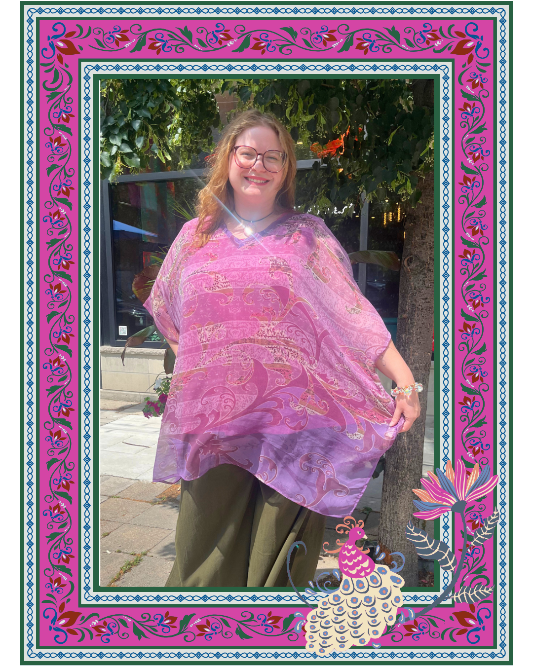 Releases Sunday at 8pm EST PRG8770 Sheer Wabi Sabi Pure Silk Short Kaftan Tunic With Slits