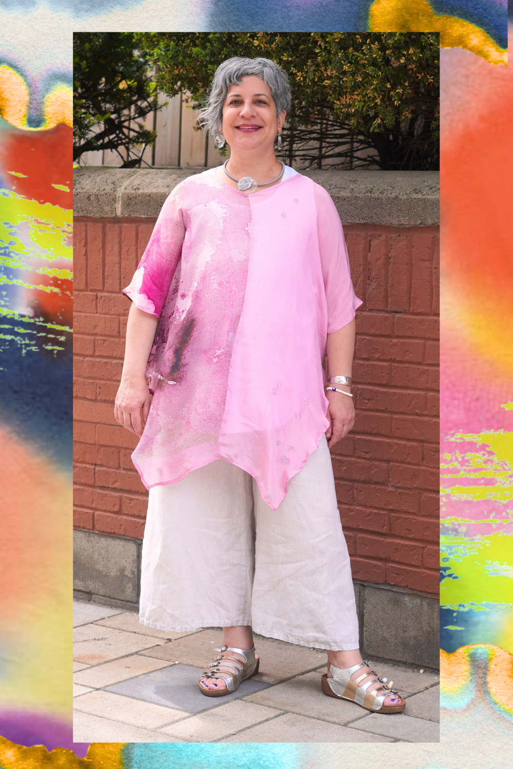 PRC9188 Avatar Pure Silk Waterfall Top