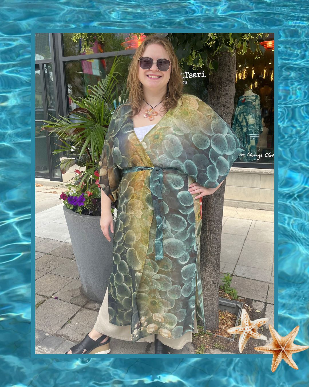 Releases Sunday at 8pm EST PRG9129 Wabi Sabi Pure Silk Kimono Sleeved Duster with Belt