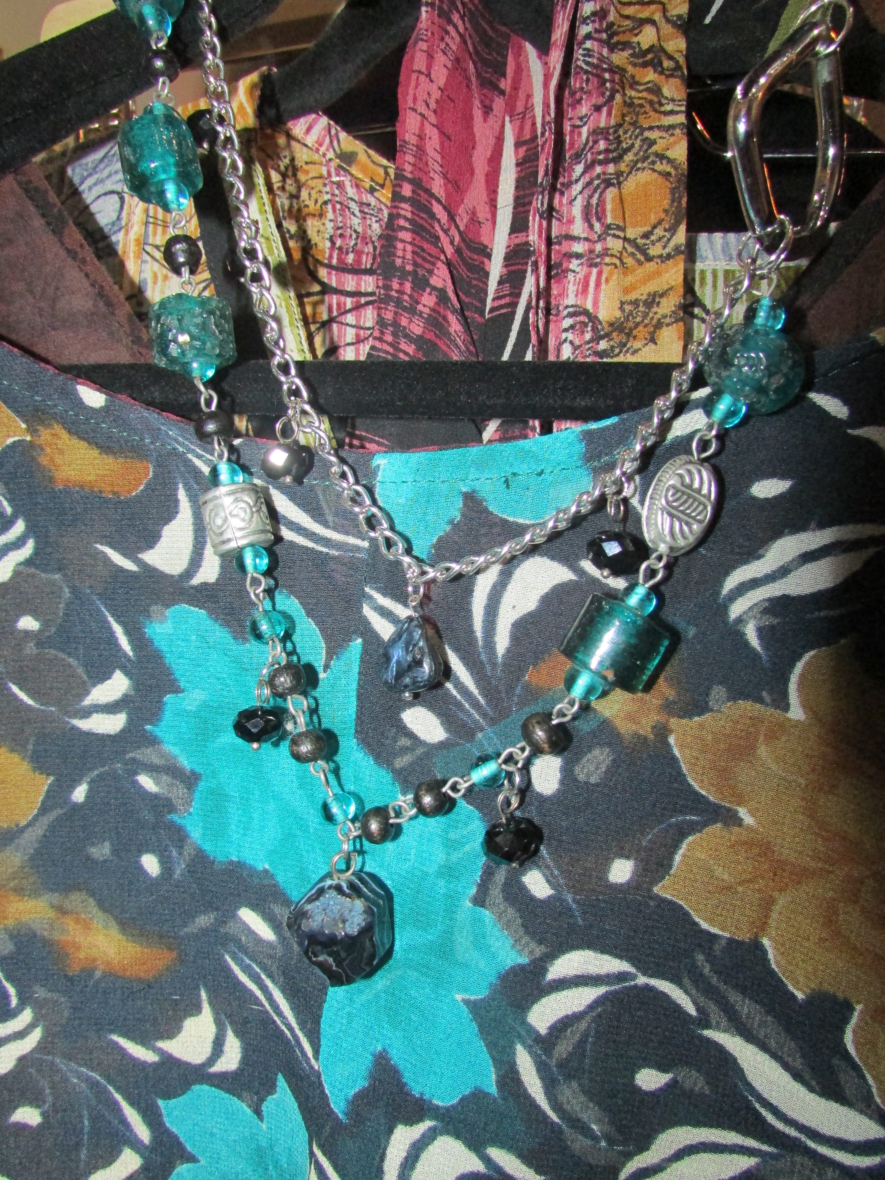 Midnight Glass Upcycled Necklace