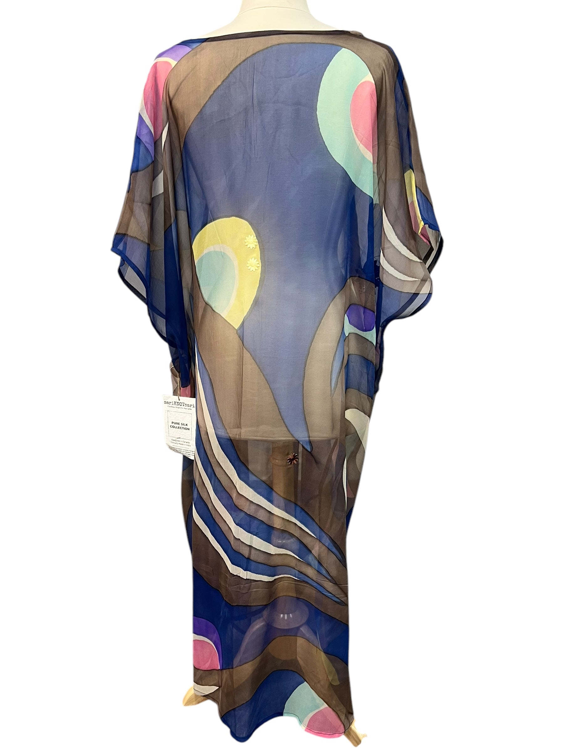 PRG5841 Sheer Avatar Pure Silk Maxi Kaftan