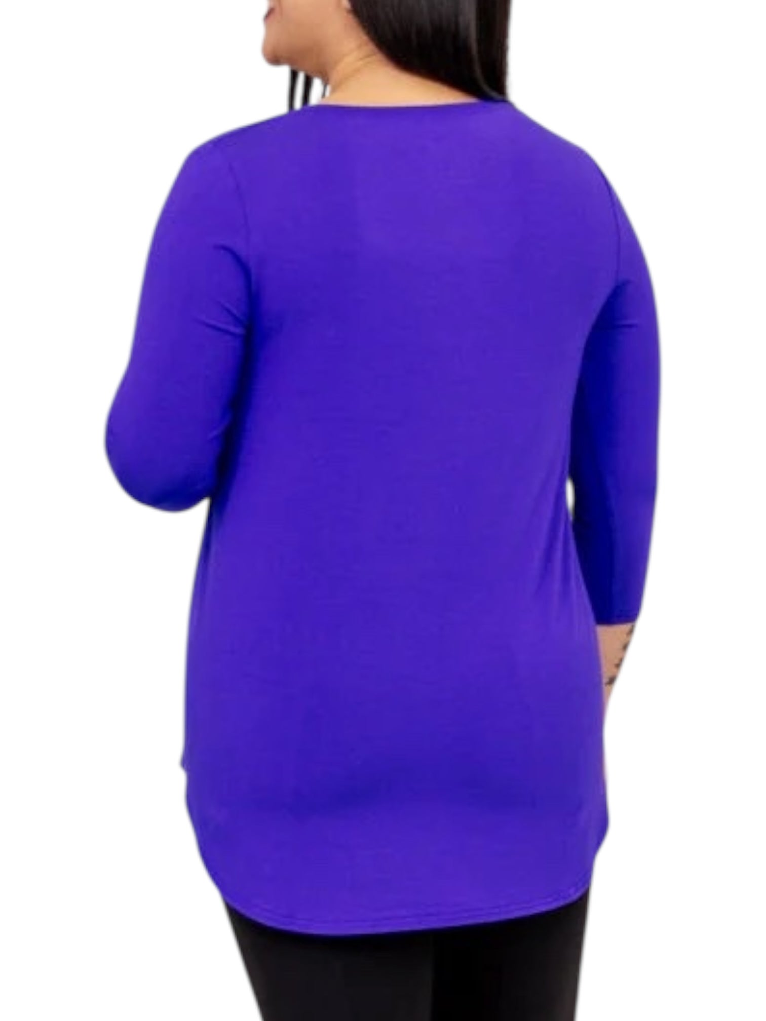 Jazz 3/4 Sleeve Violet Bamboo Top