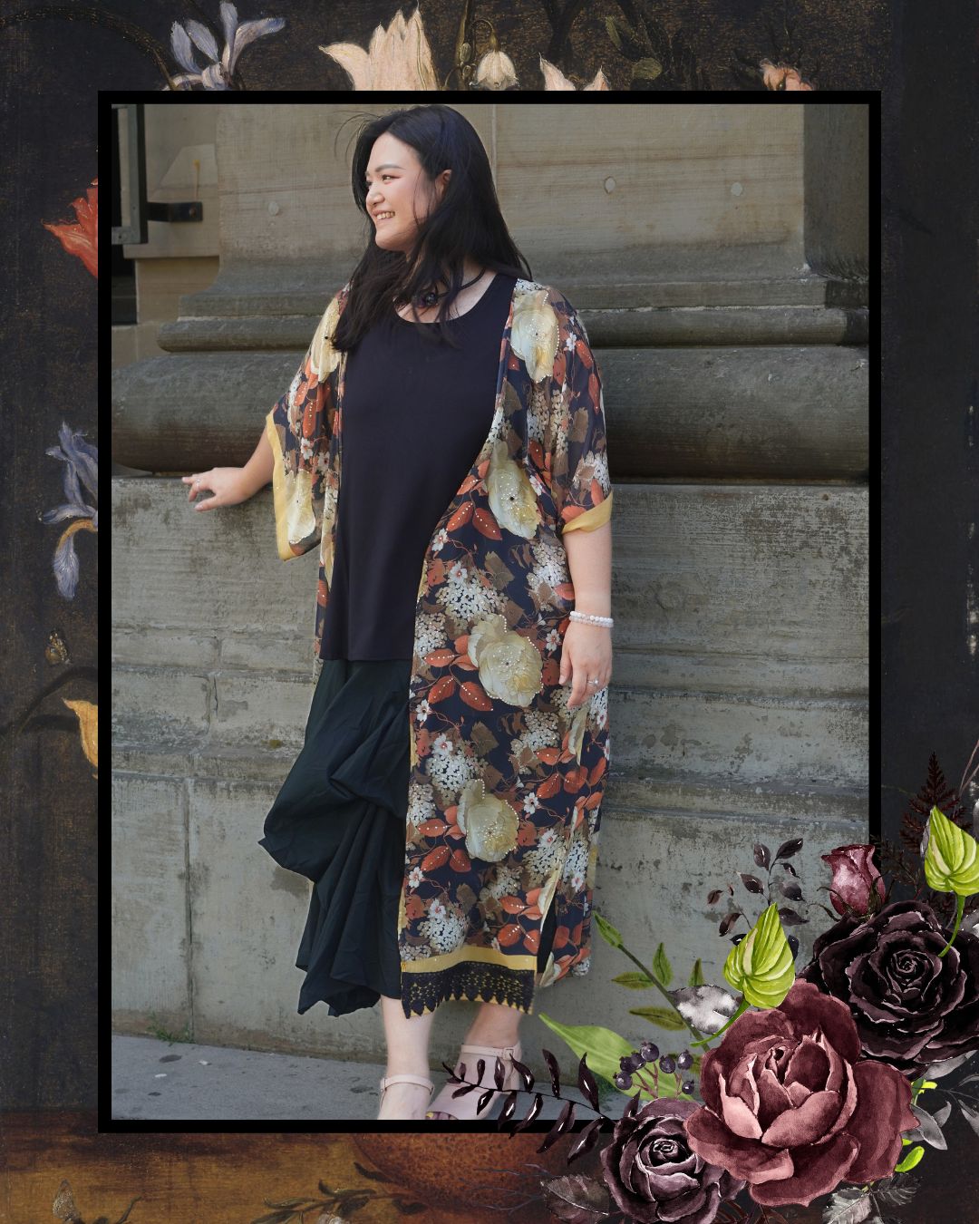 Releases Sunday August 9th at 8pm EST PRG9052 Sheer Avatar Long Pure Silk Kimono Sleeved Duster with Belt