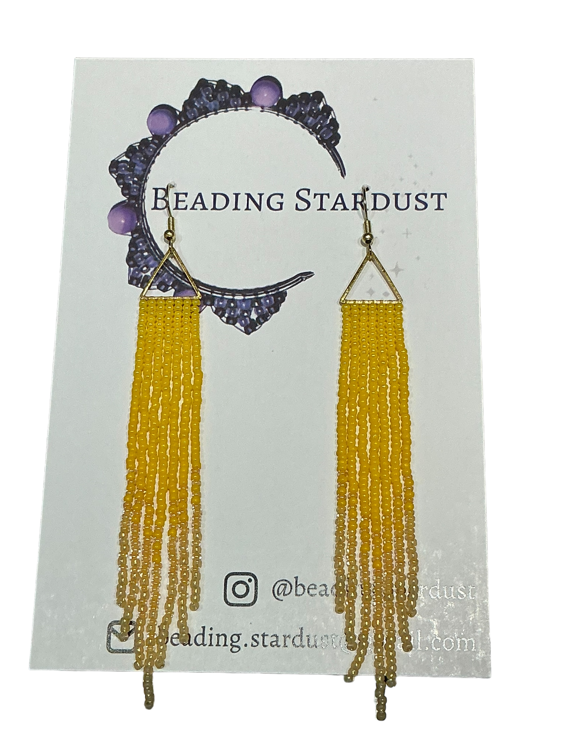 Sunflower Mini Triangle Fringe Earrings