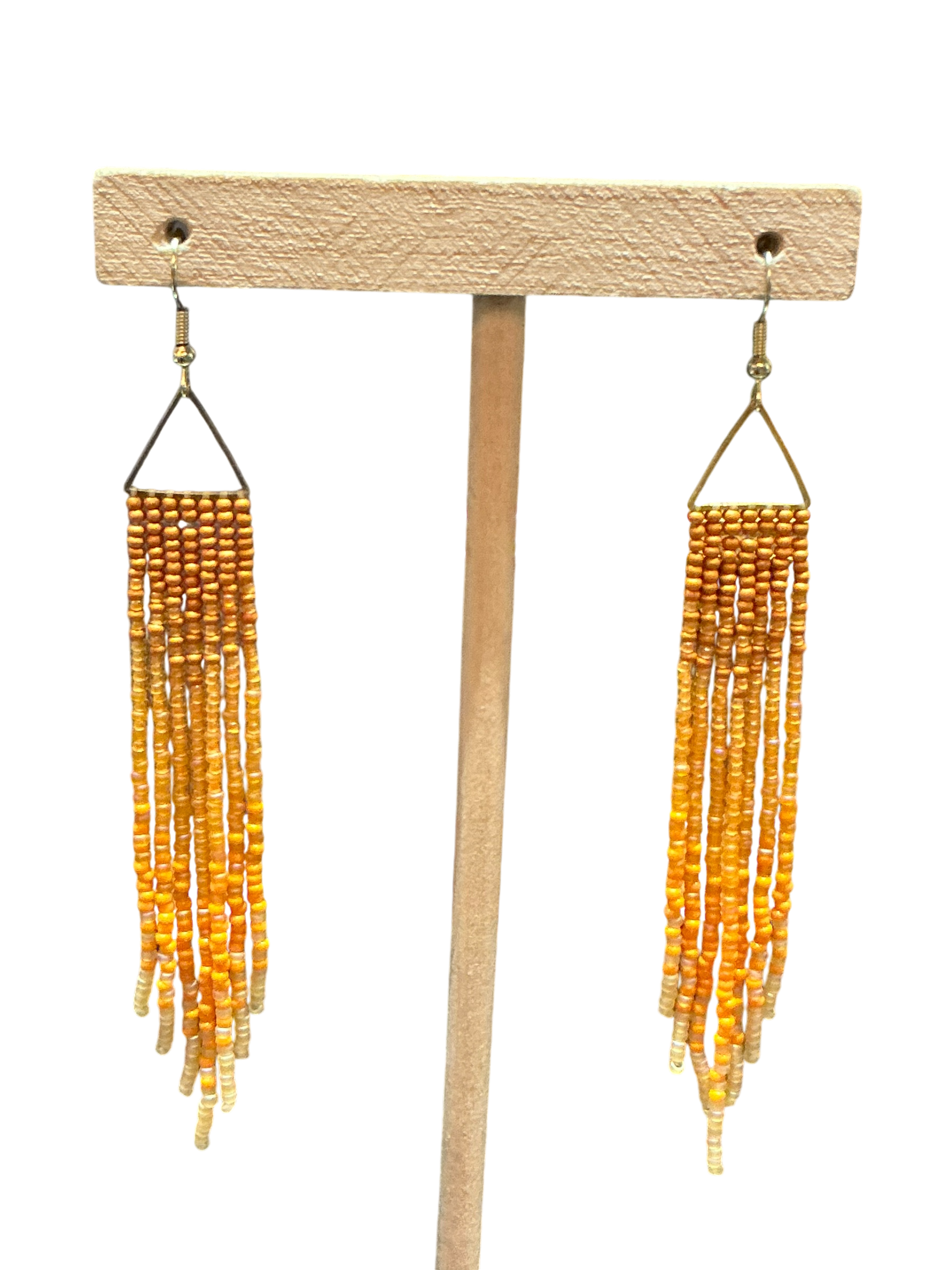 Marigold Mini Triangle Fringe Earrings