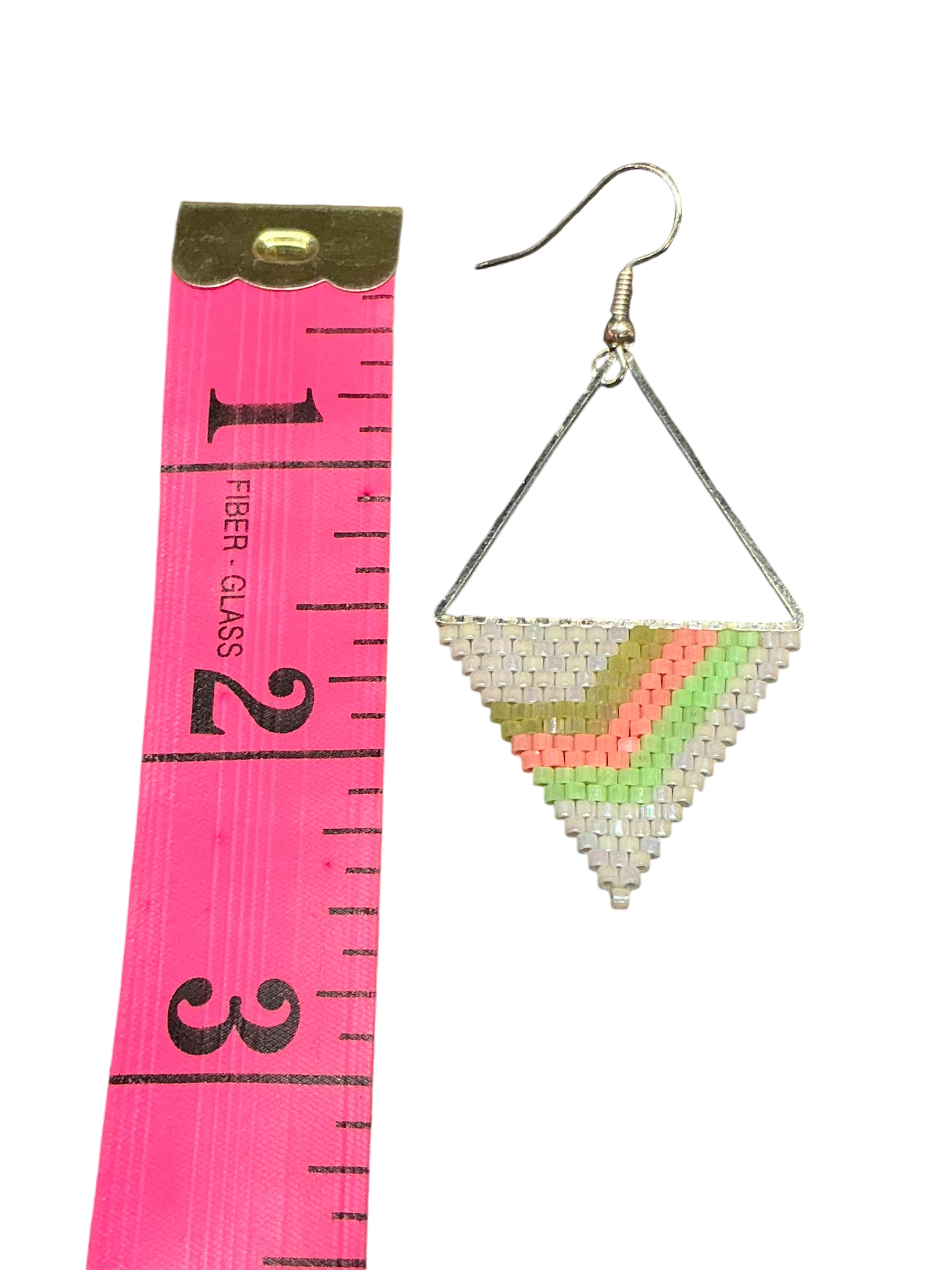 Bright 70's Stripes Triangle Earrings