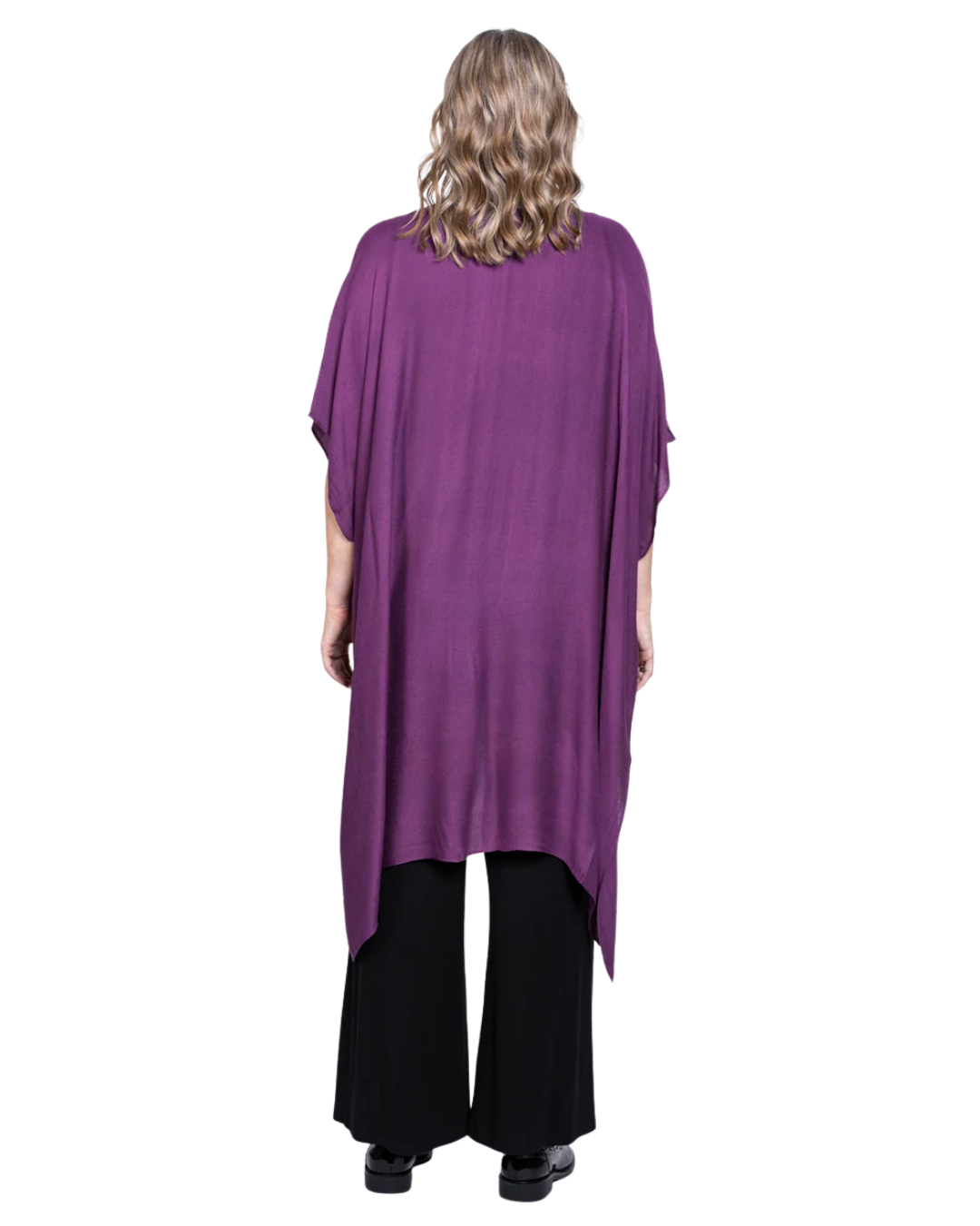 Deep Purple Lightweight Open Darcy Cardigan