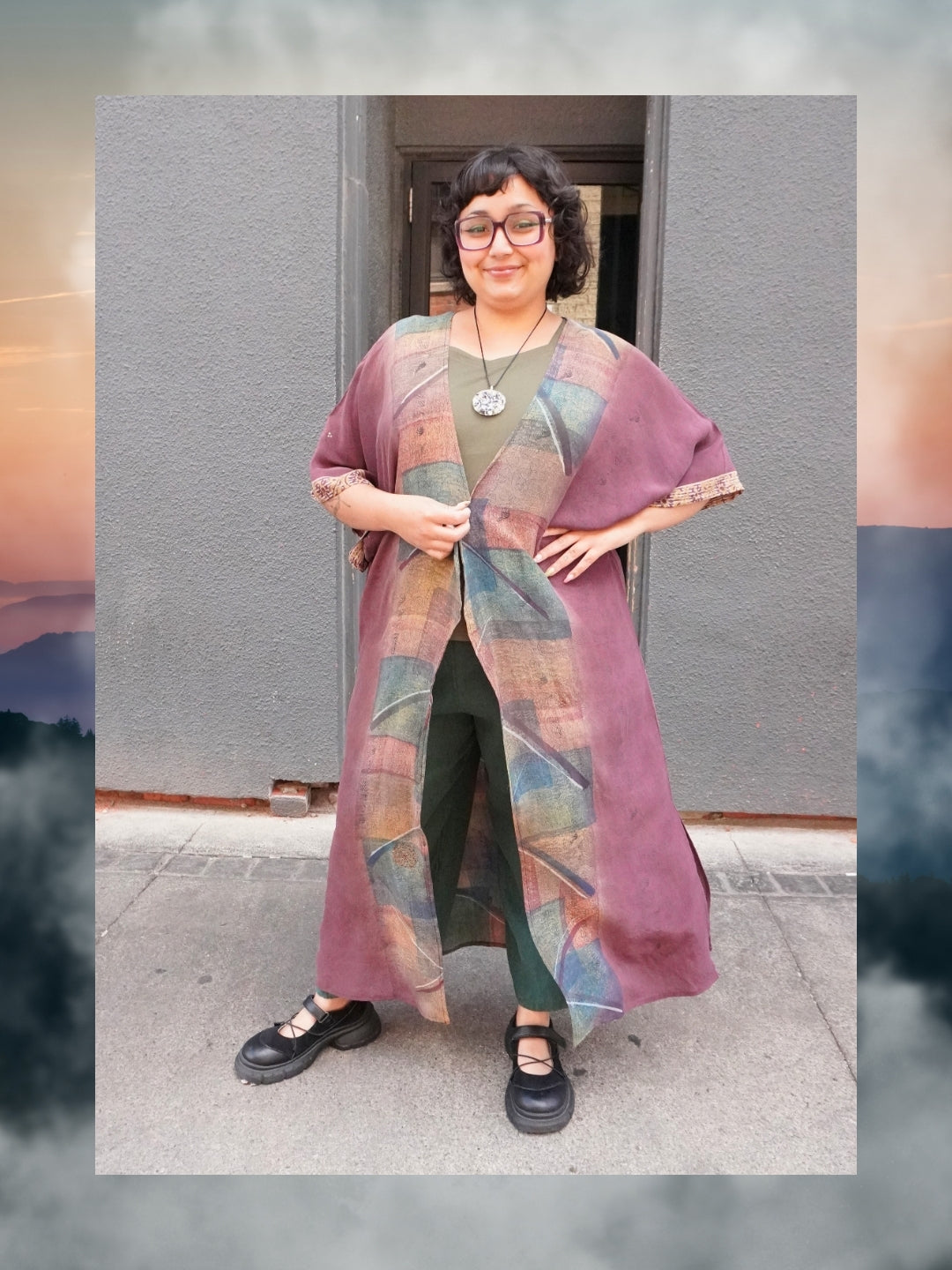 Releases Sunday at 8pm EST  PRC9121 Wabi Sabi Pure Silk Kimono Sleeved Duster with Belt