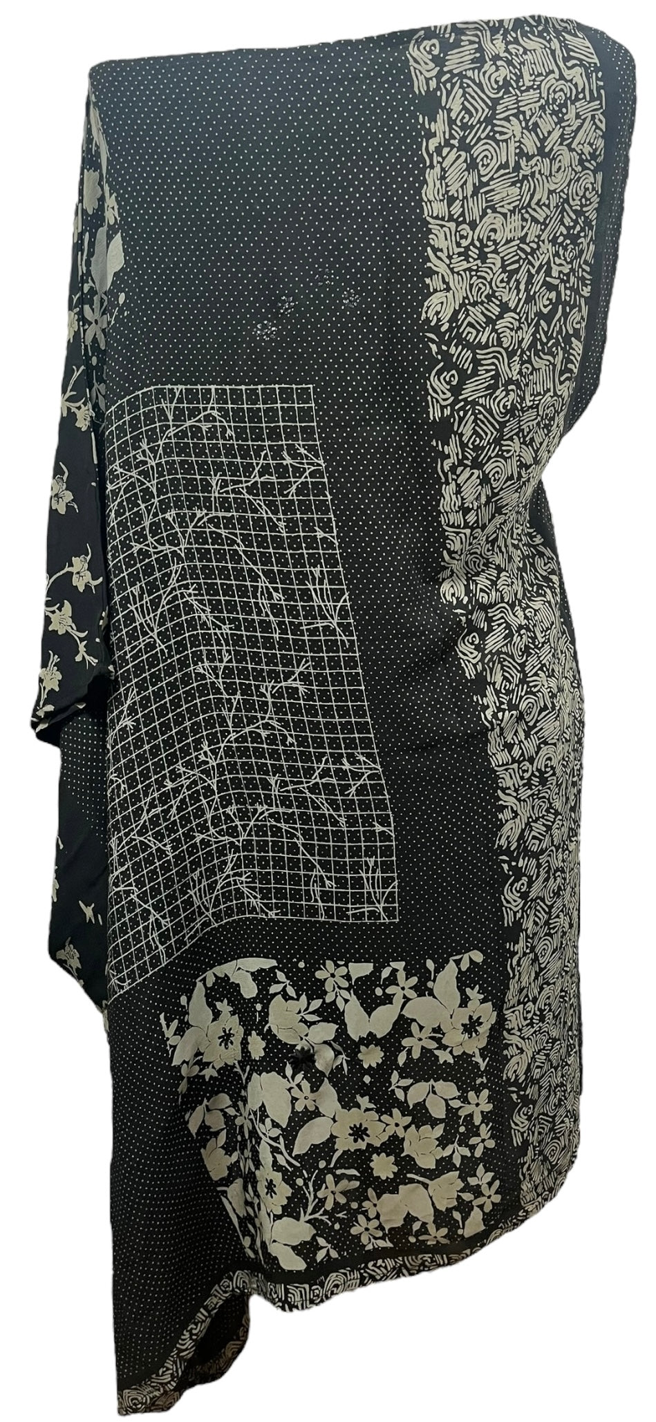 PRC7660 Wabi Sabi Pure Silk One Shoulder Dress