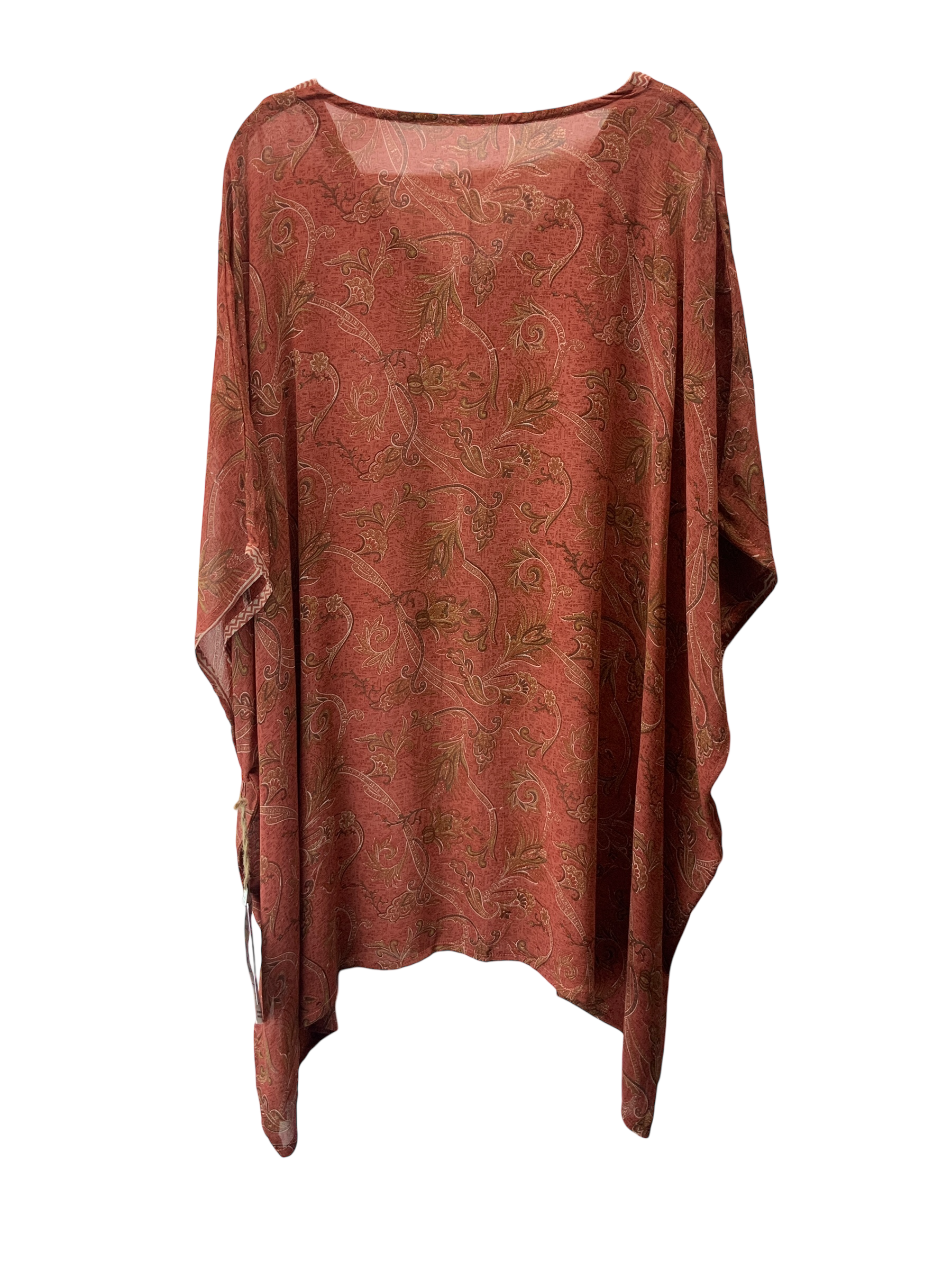 PRG1380 Sheer Avatar Pure Silk Short Kaftan Tunic