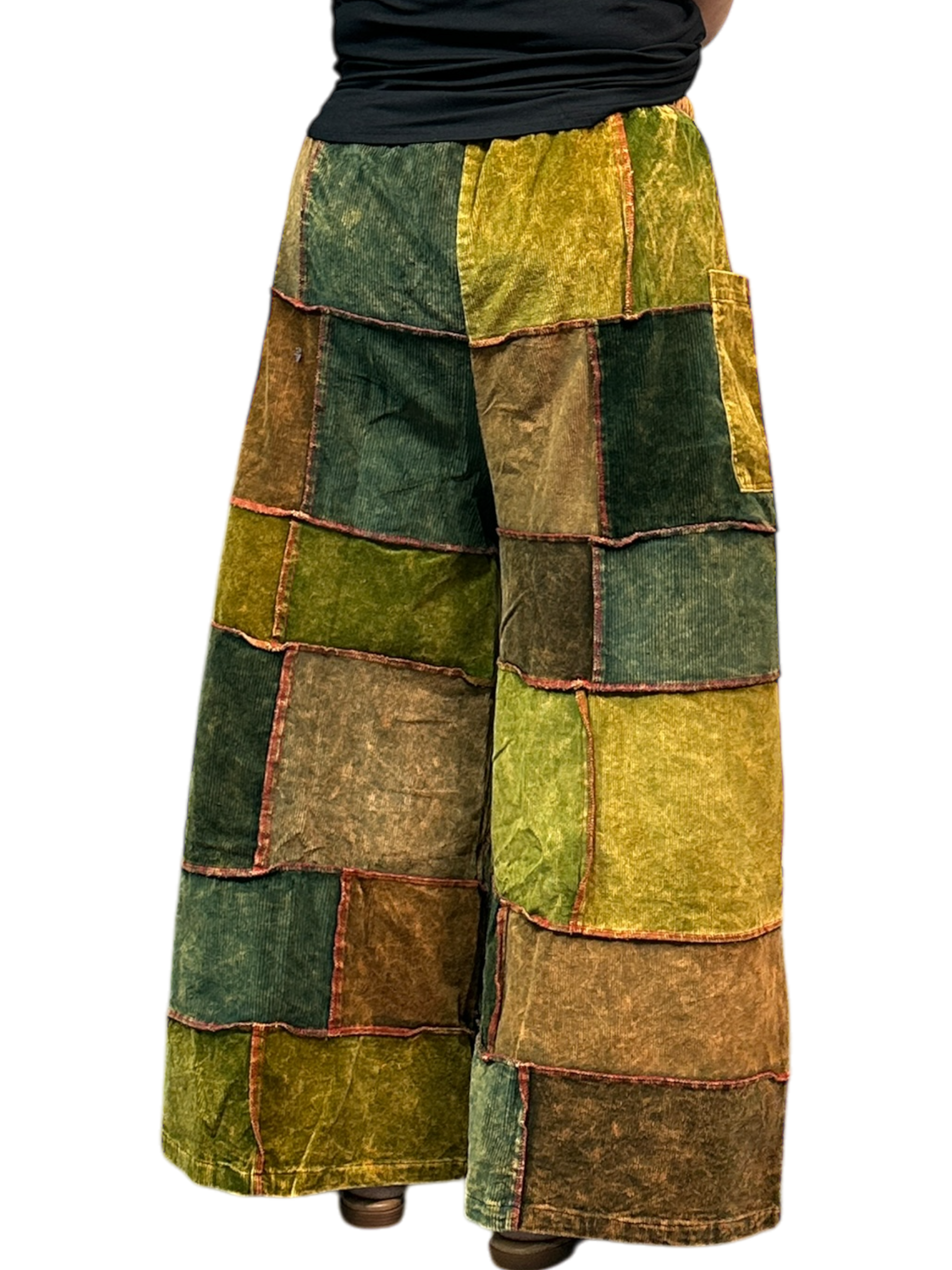 Sarah Corduroy Patchwork Pants