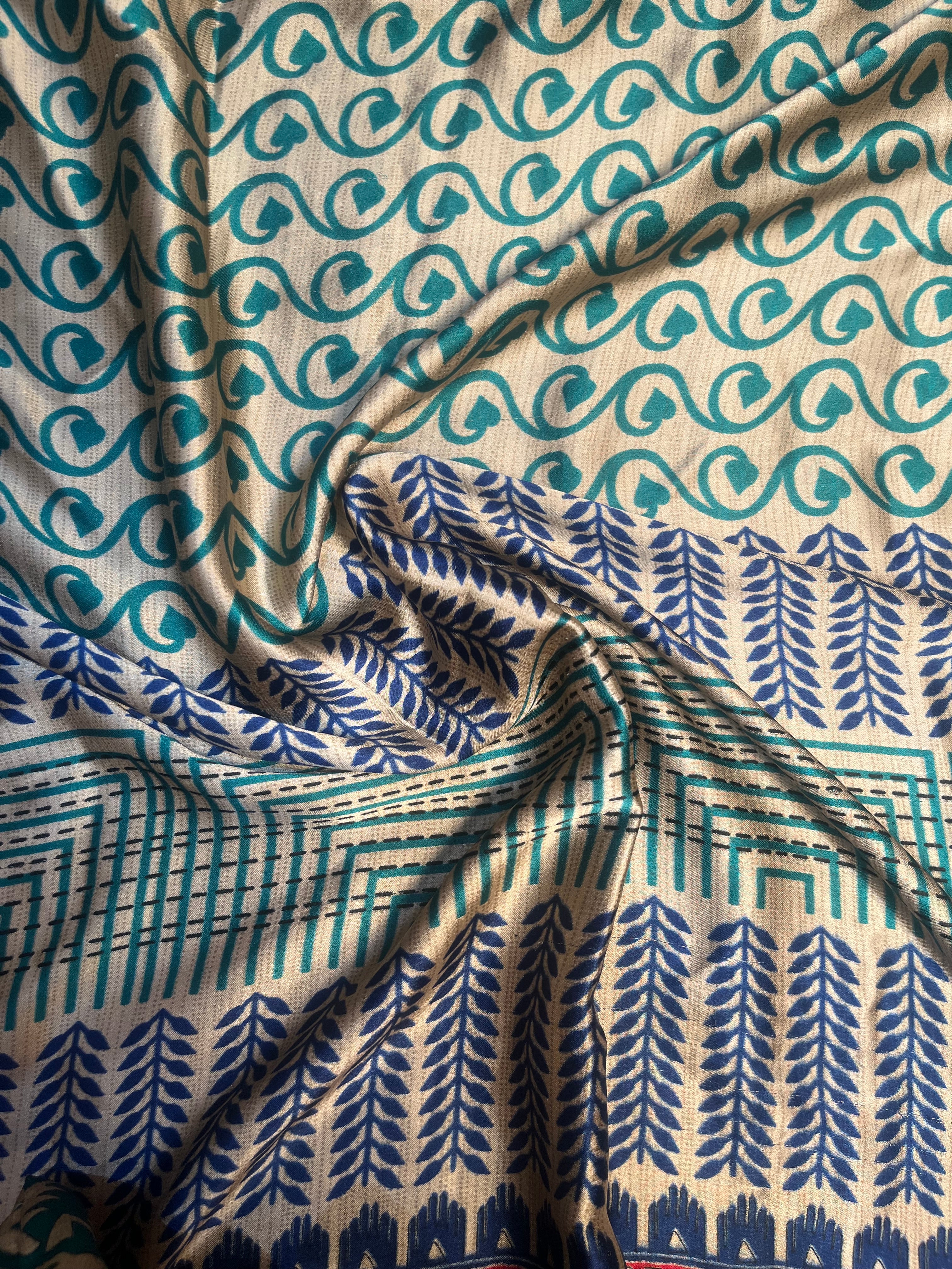Peacock Upcycled Pure Silk Satin Pillowcase