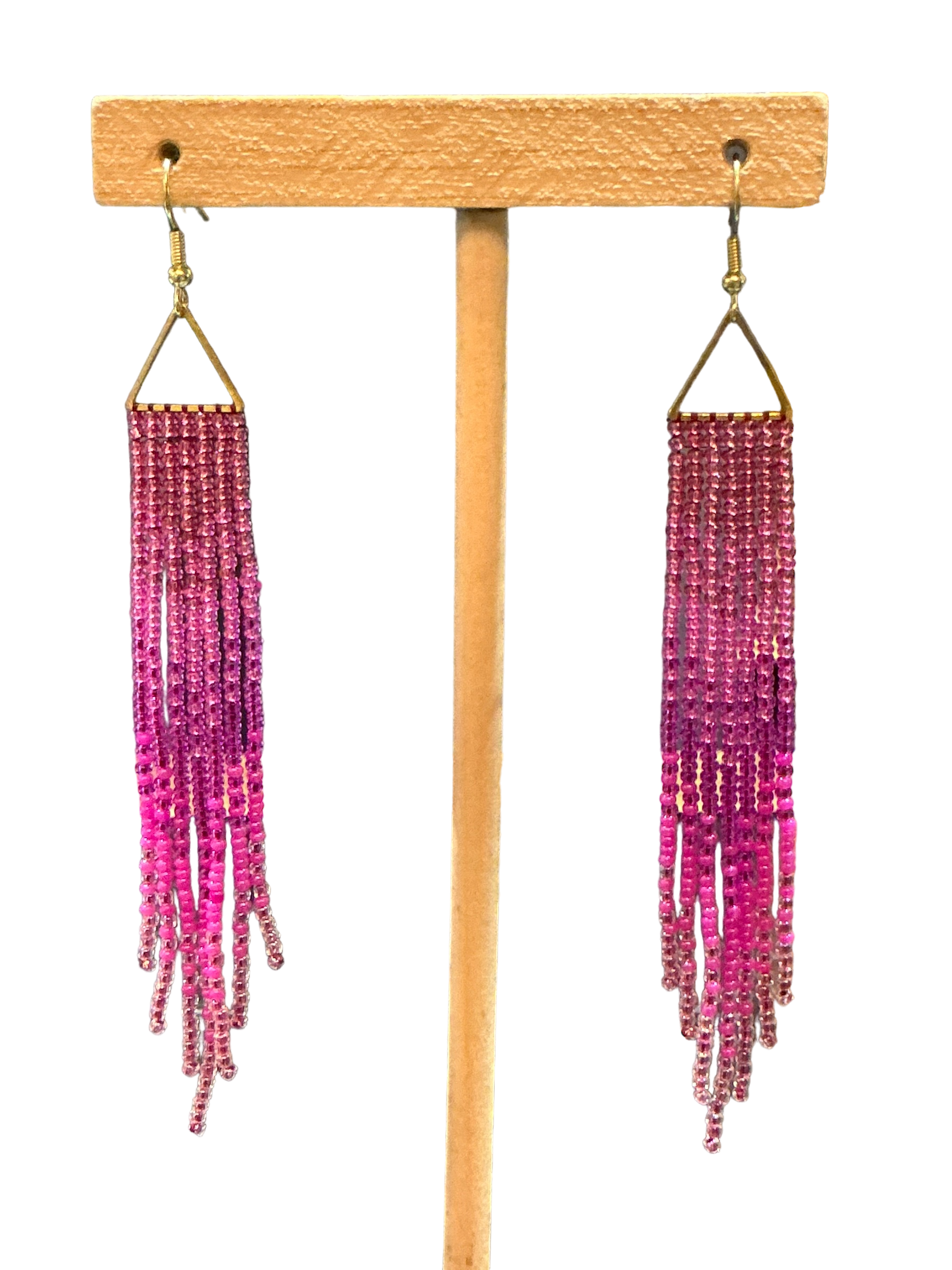 Freesia Mini Triangle Fringe Earrings