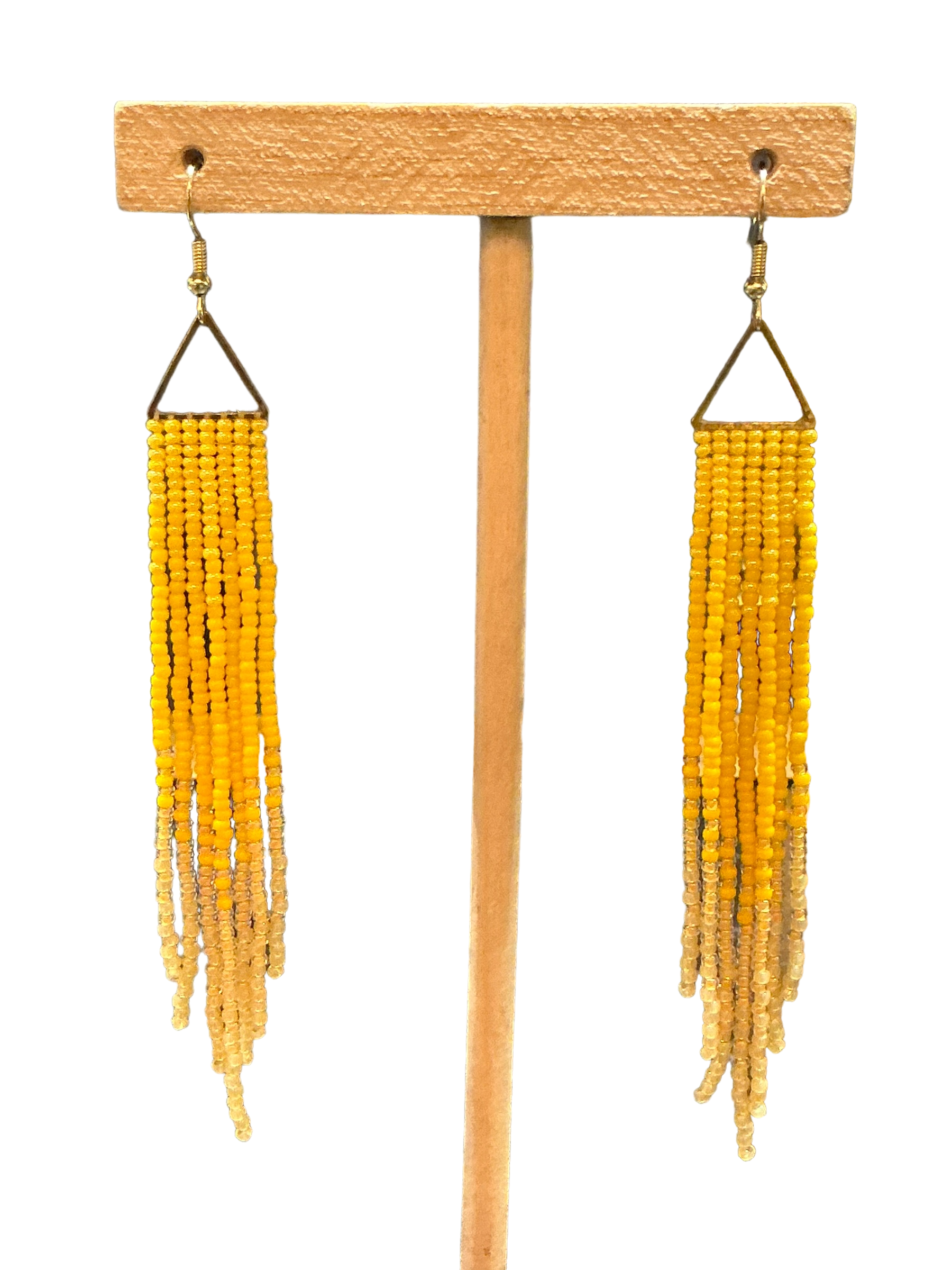 Sunflower Mini Triangle Fringe Earrings