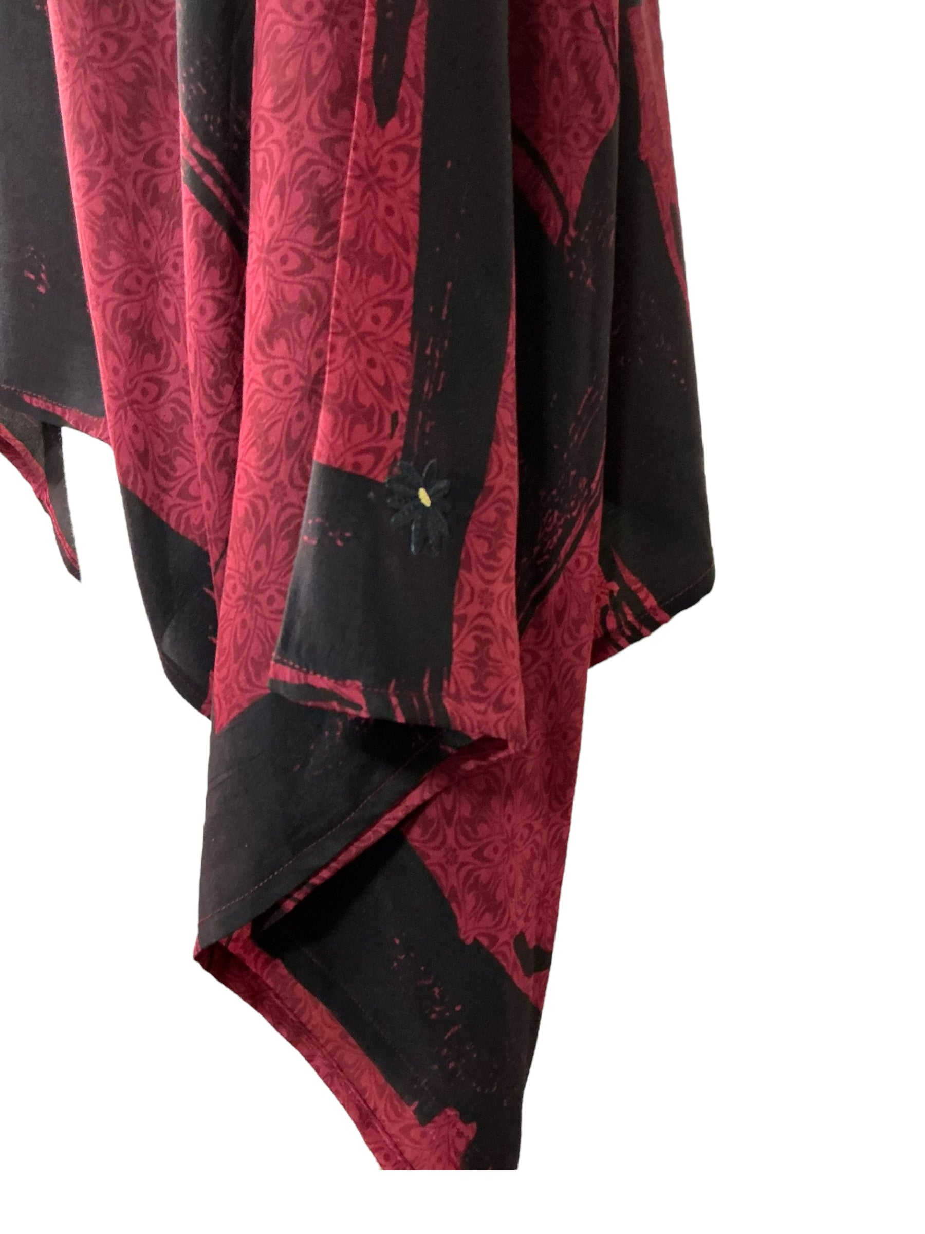 PRC5664 Avatar Pure Silk Kimono-Sleeved Top