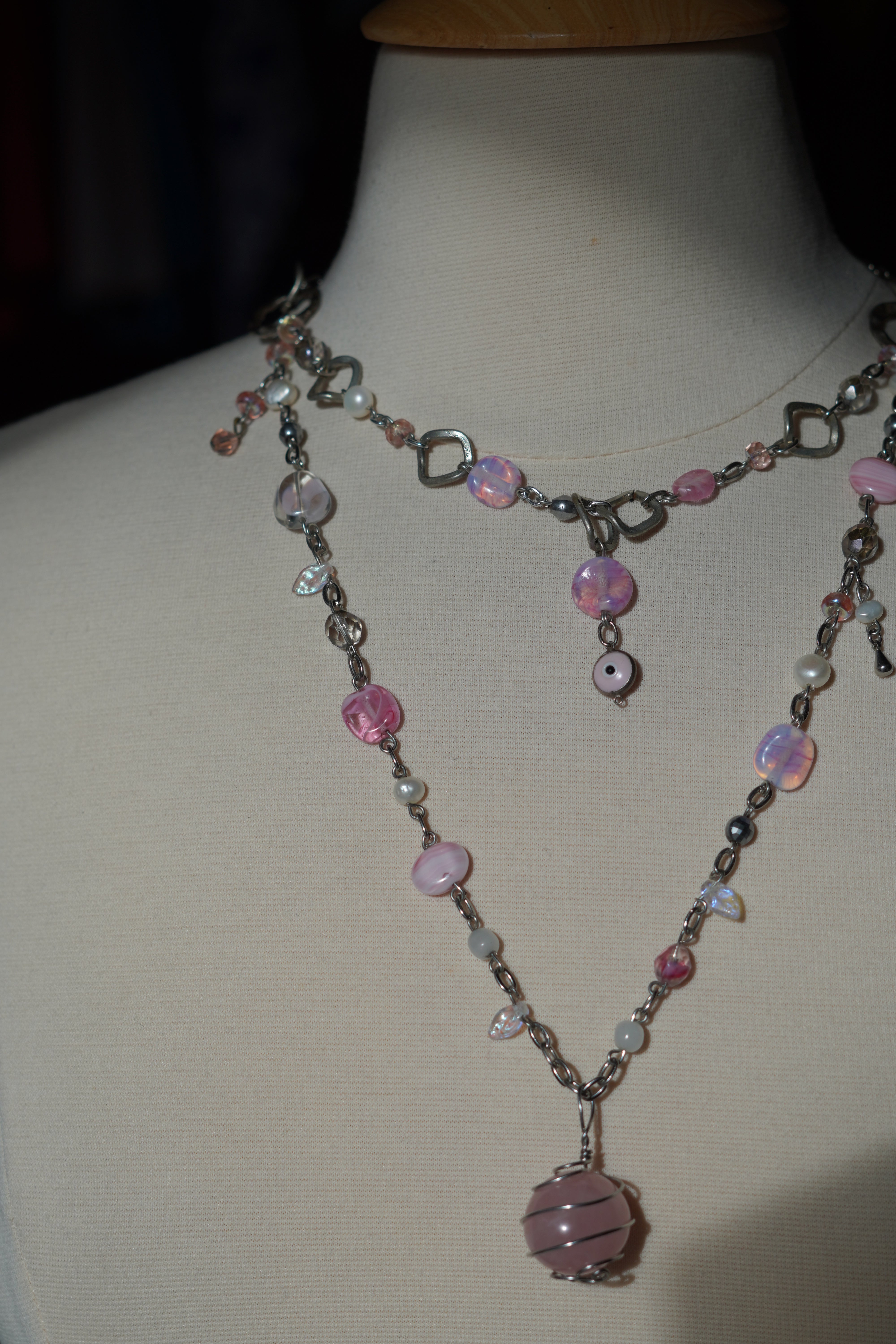 Blushing Rose Upcycled Necklace