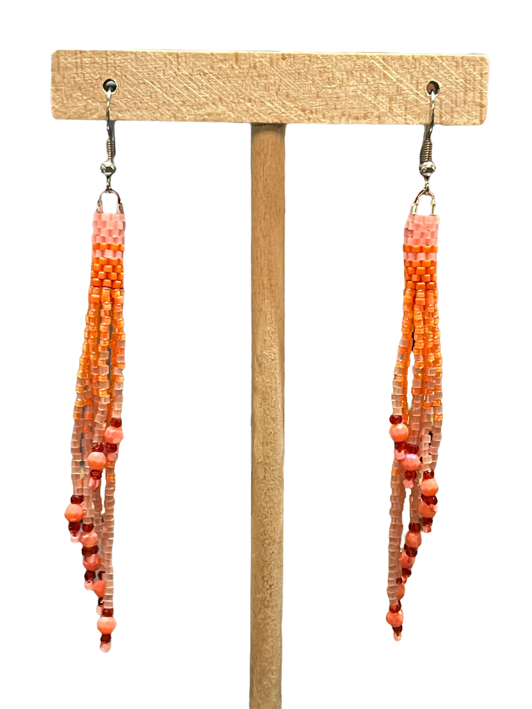 Starfish Mini Beaded Tassel Earrings