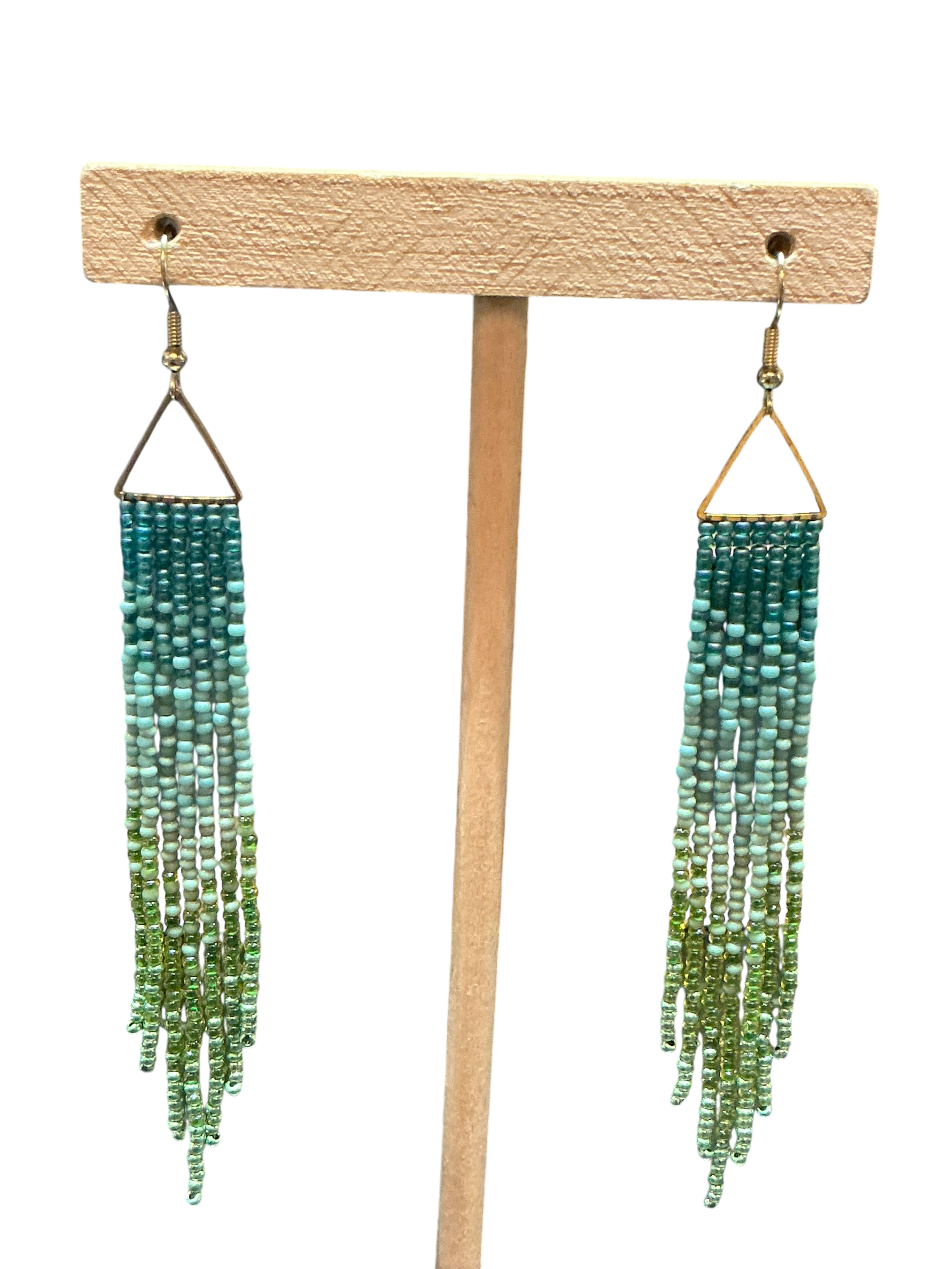 Nettle Mini Triangle Fringe Earrings