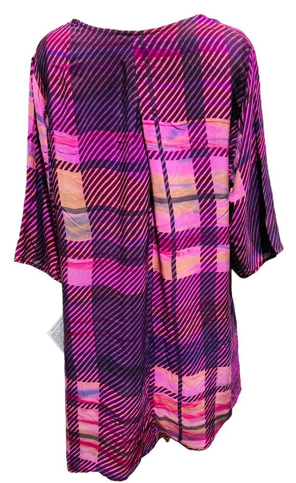 PRC3531 Avatar Pure Silk Self Pocket Tunic Dress