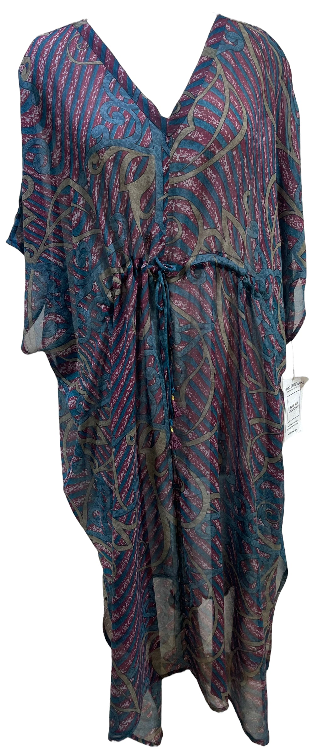 PRG5837 Sheer Avatar Pure Silk Maxi Kaftan