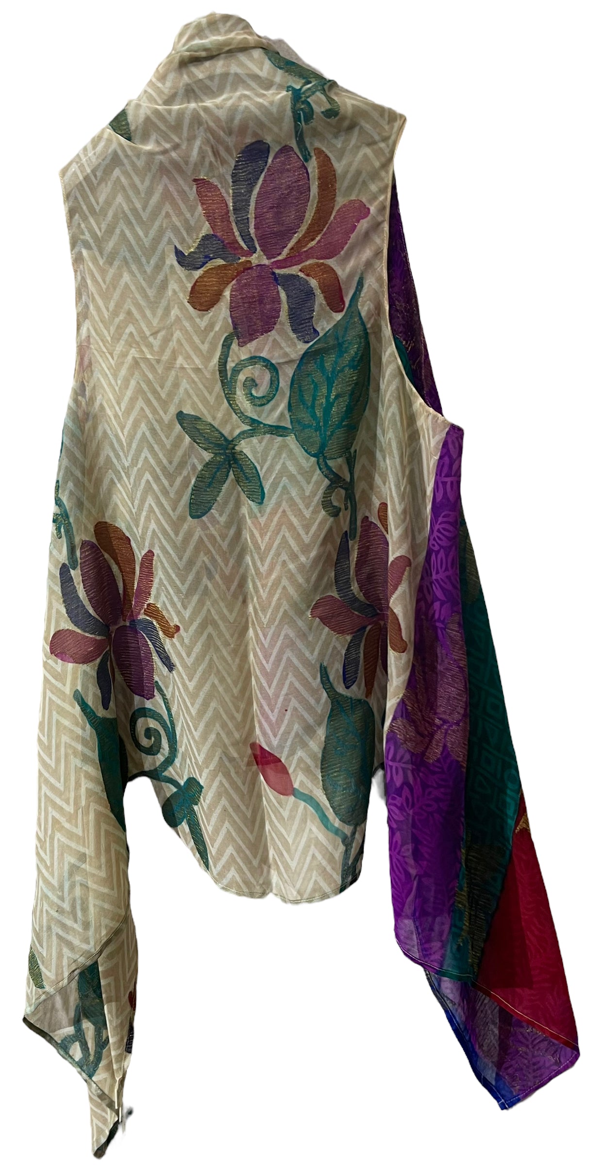 PRG4543 Sheer Wabi Sabi Pure Silk Versatile Vest