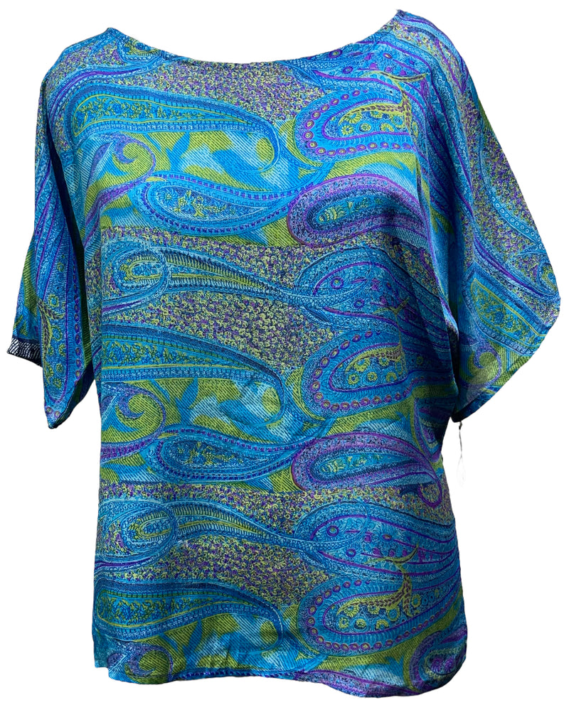 PRC3812 Nirvana Pure Silk Side Slit Top