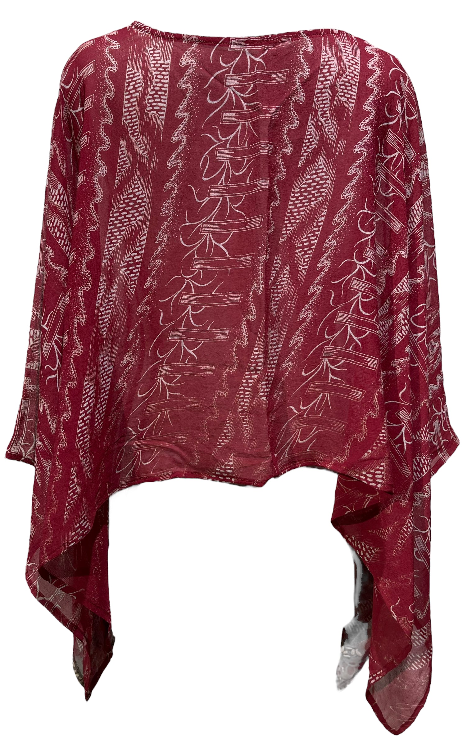 PRG4324 Sheer Avatar Pure Silk Capelet Poncho