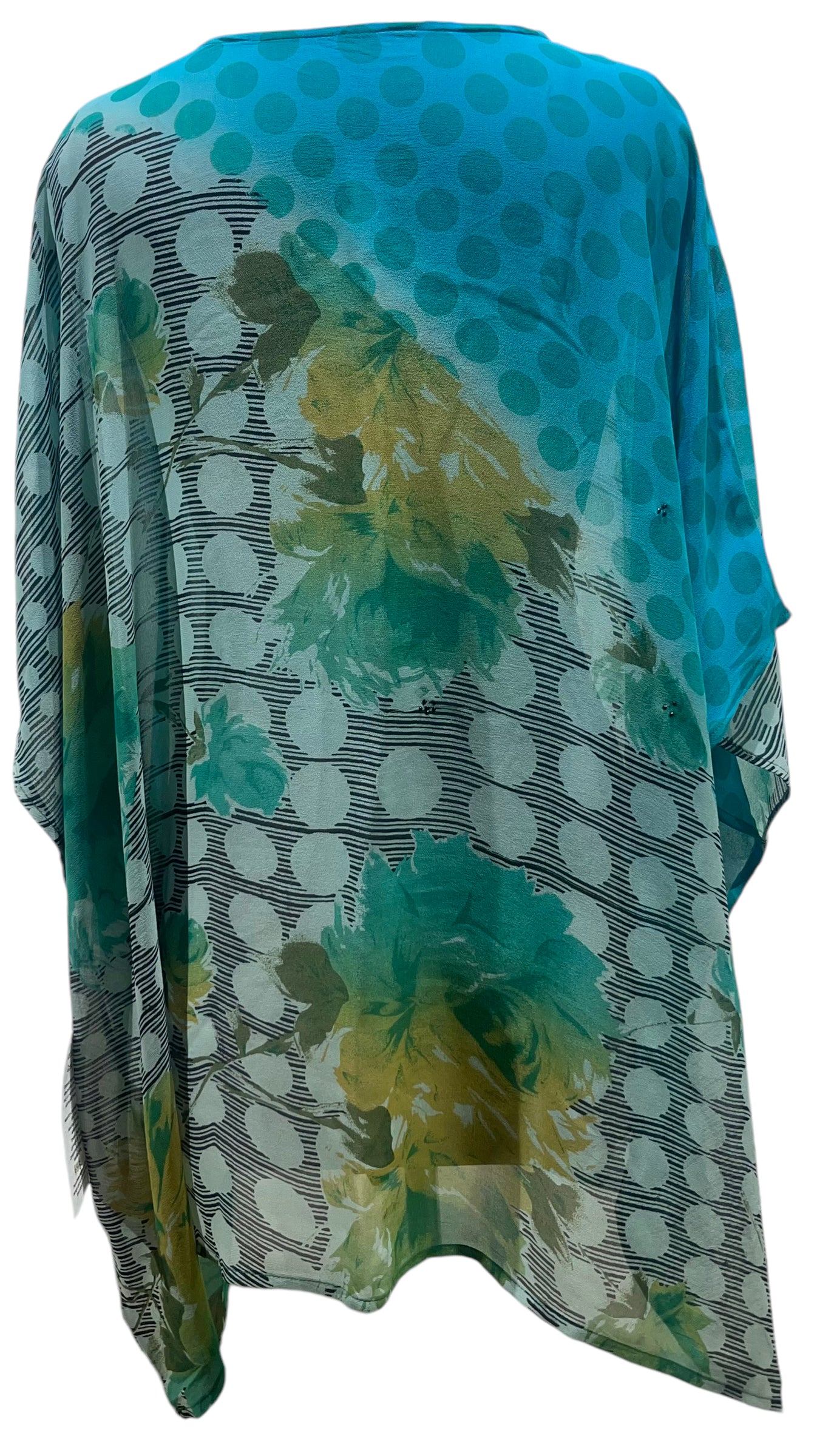 PRG5432 Sheer Avatar Pure Silk Short Kaftan Tunic