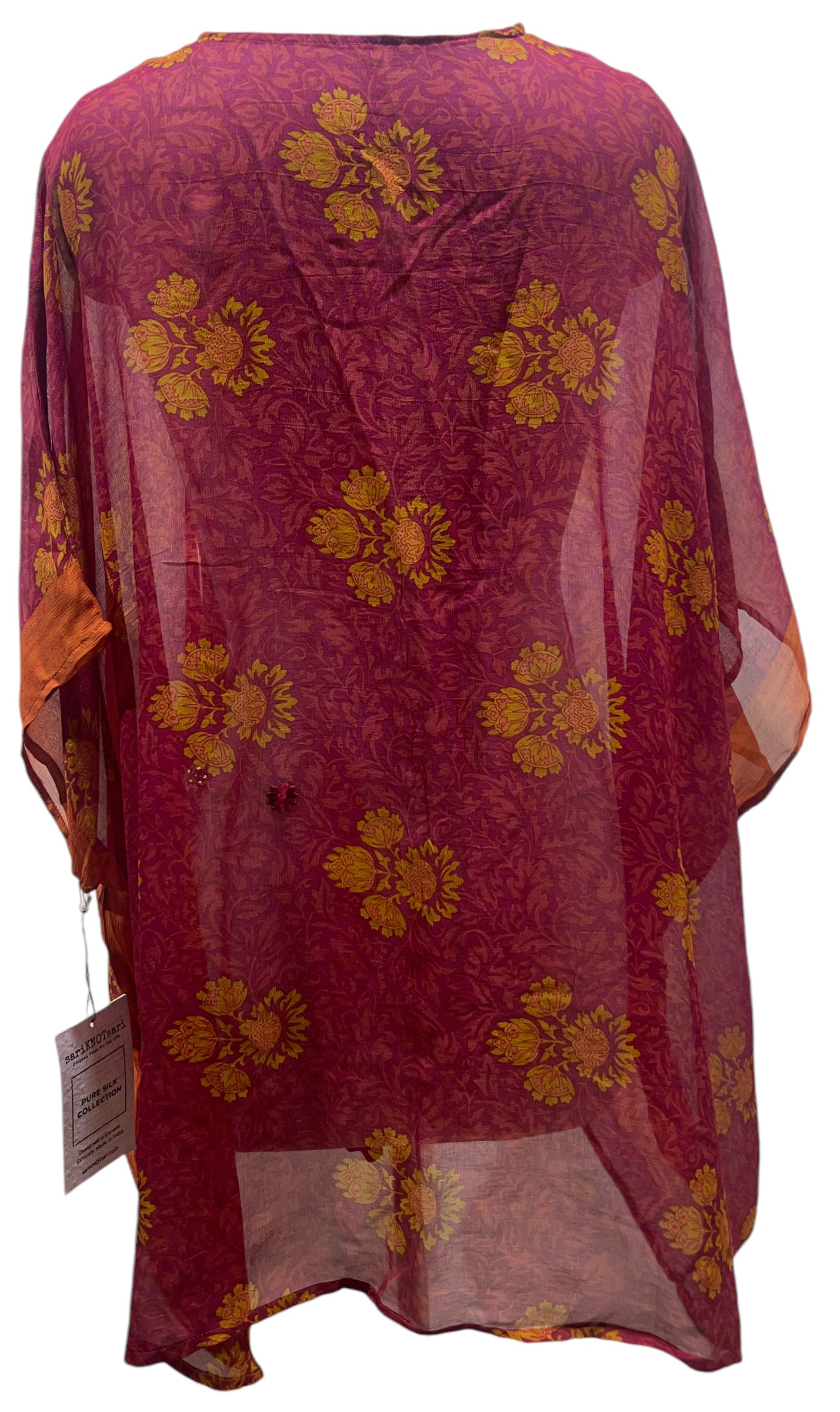 PCH5428 Sheer Chiffon  Avatar Pure Silk Short Kaftan Tunic