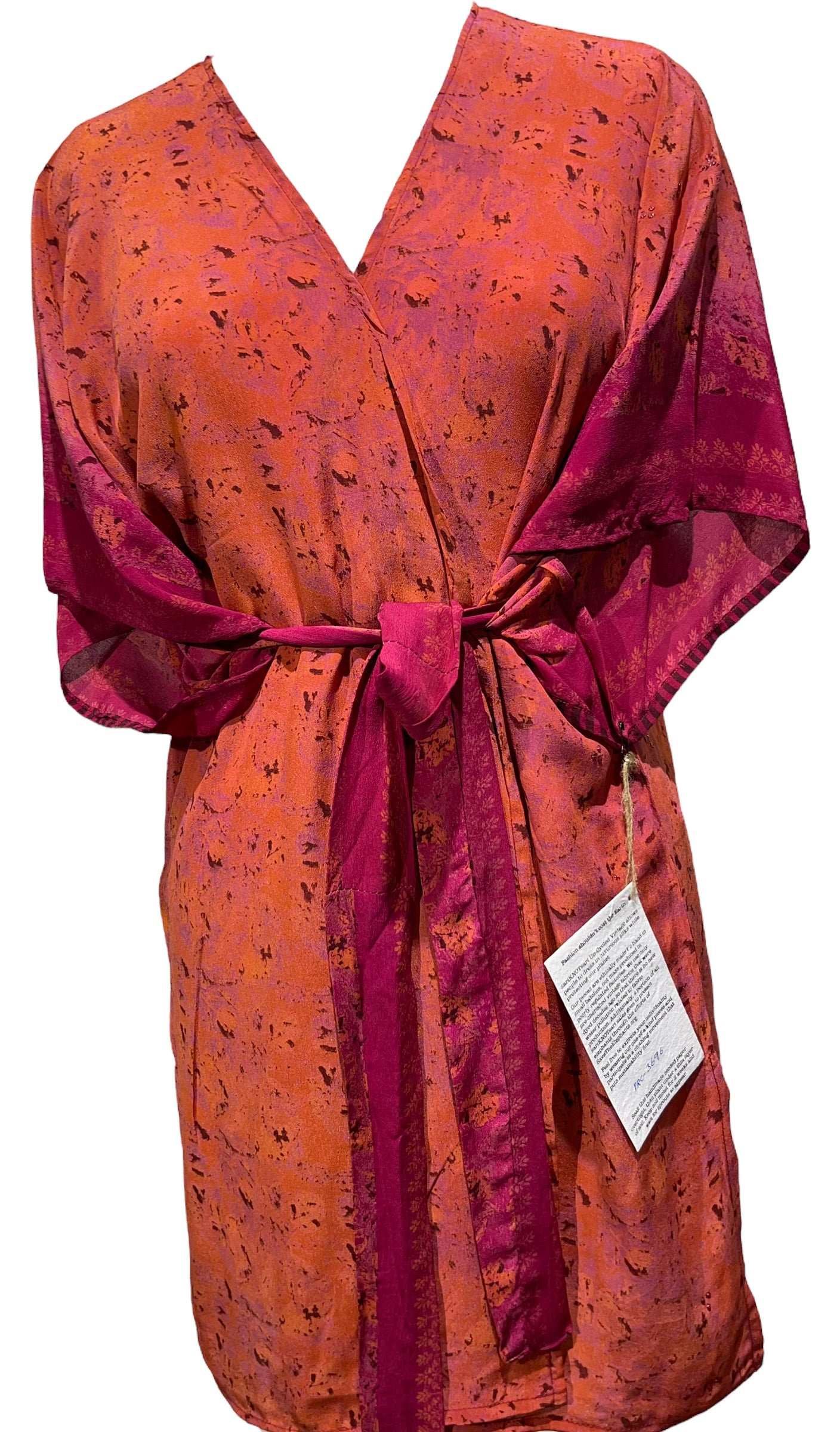 PRC3696 Avatar Pure Silk Kimono-Sleeved Jacket with Belt