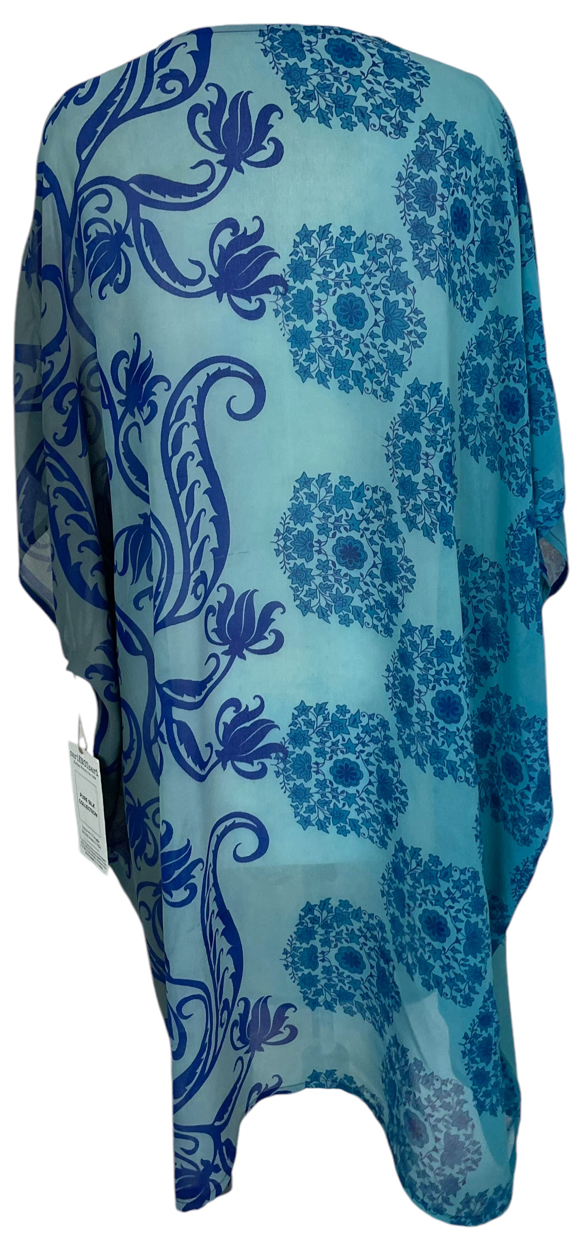 PRG5979 Sheer Avatar Pure Silk Midi Length Kaftan