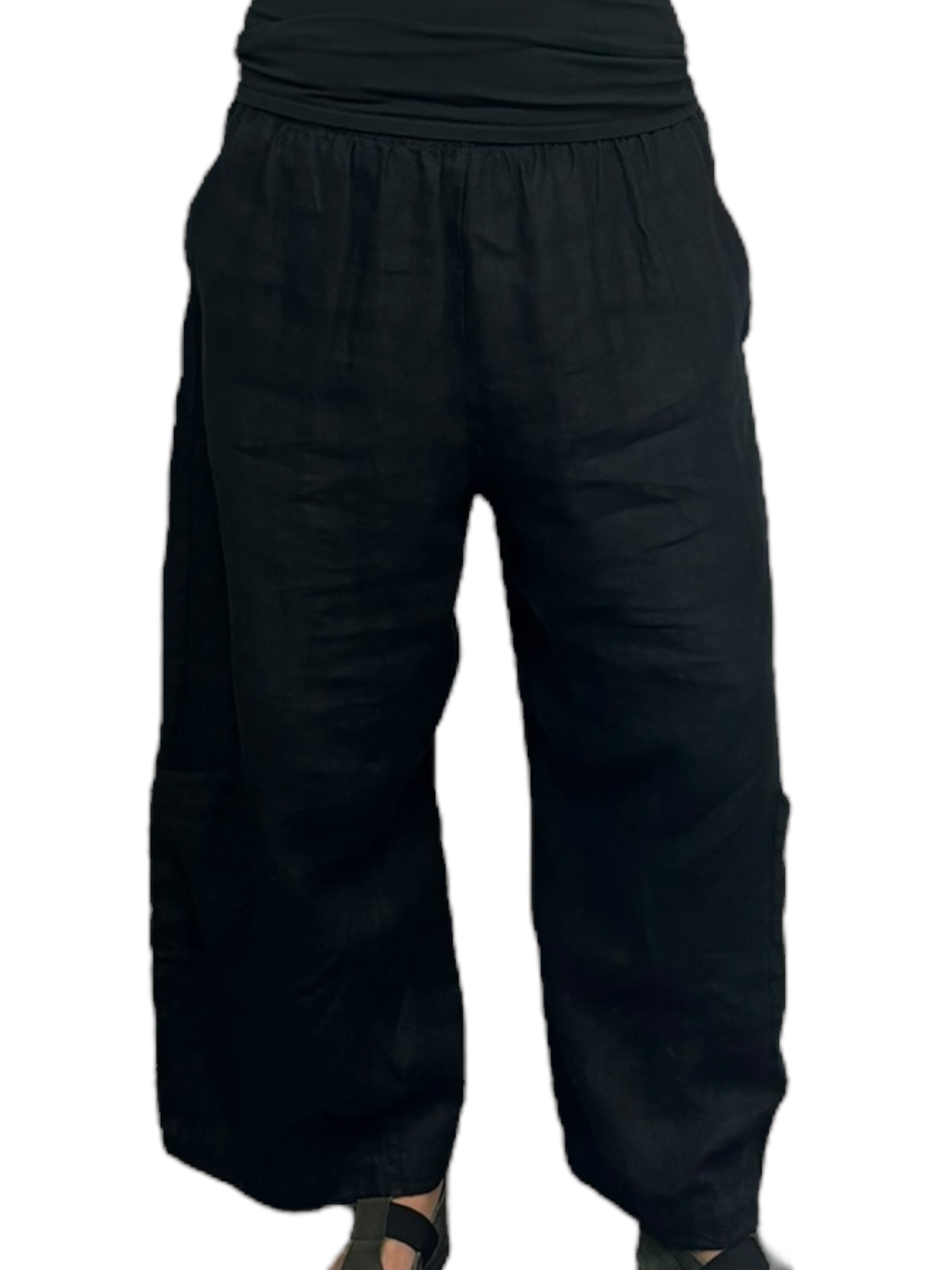 BLACK Bryn Walker HEAVY Linen Casbah Pants