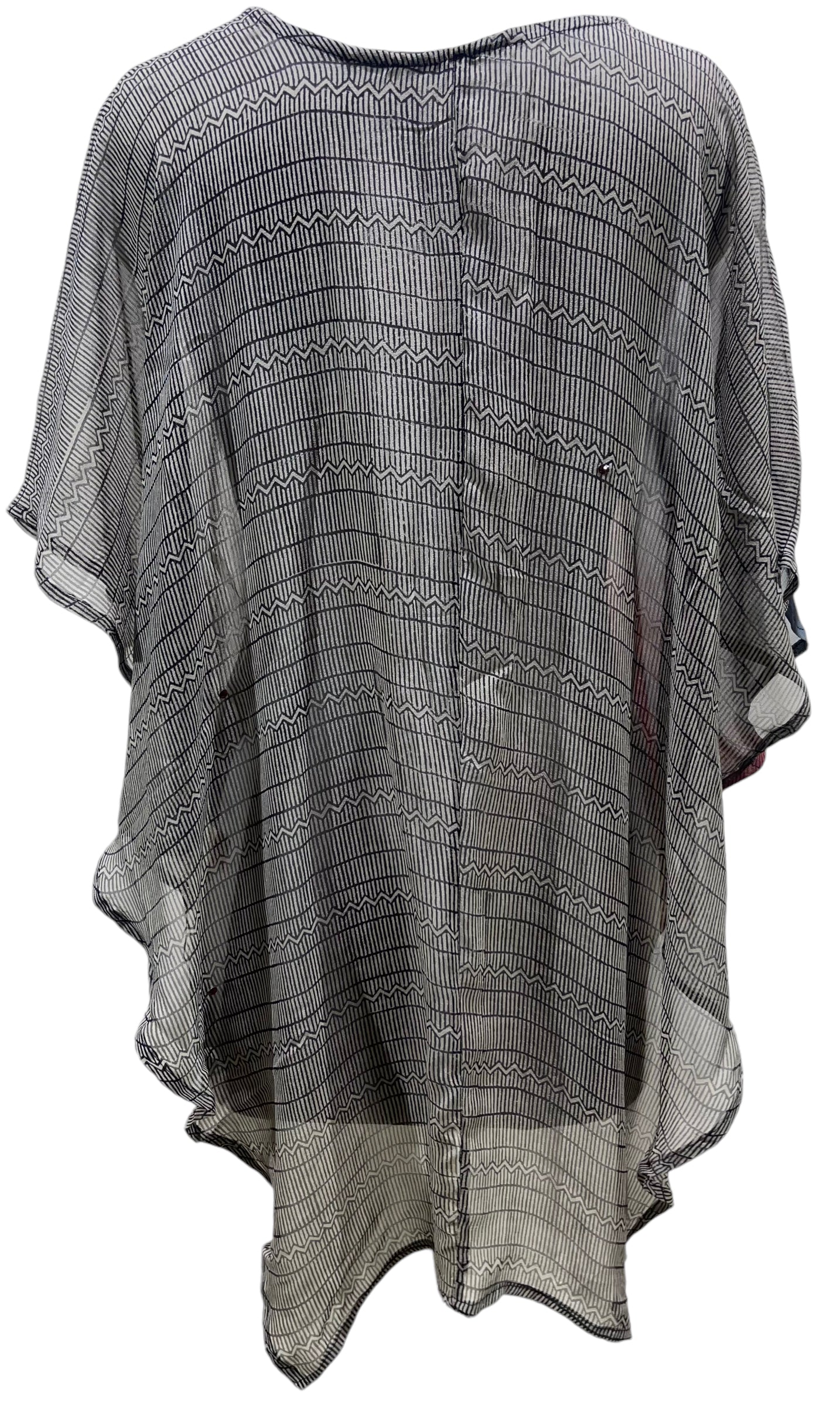 PRG5235 Sheer Avatar Pure Silk Waterfall Top