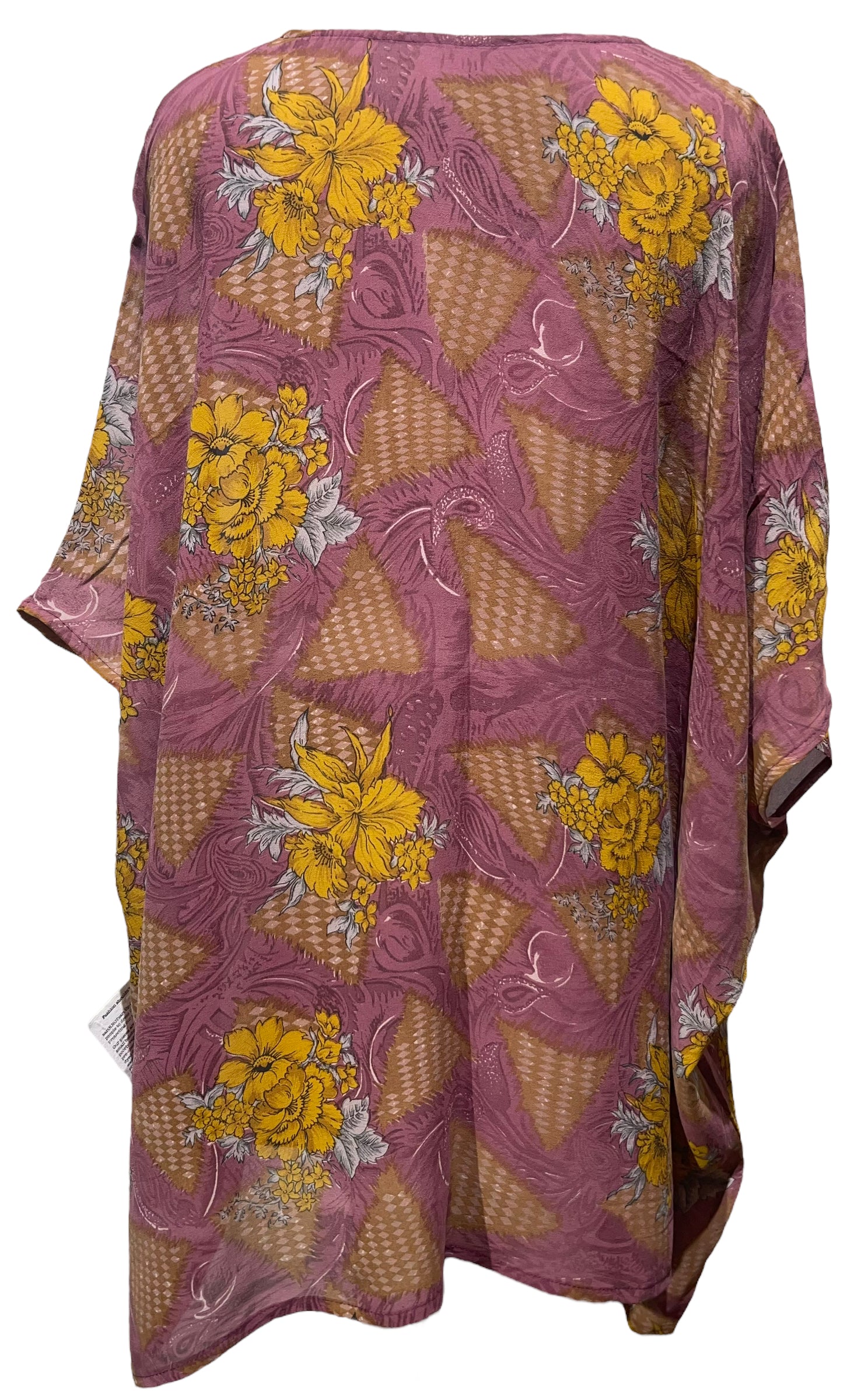 PRG4699 Sheer Avatar Pure Silk Short Kaftan Tunic