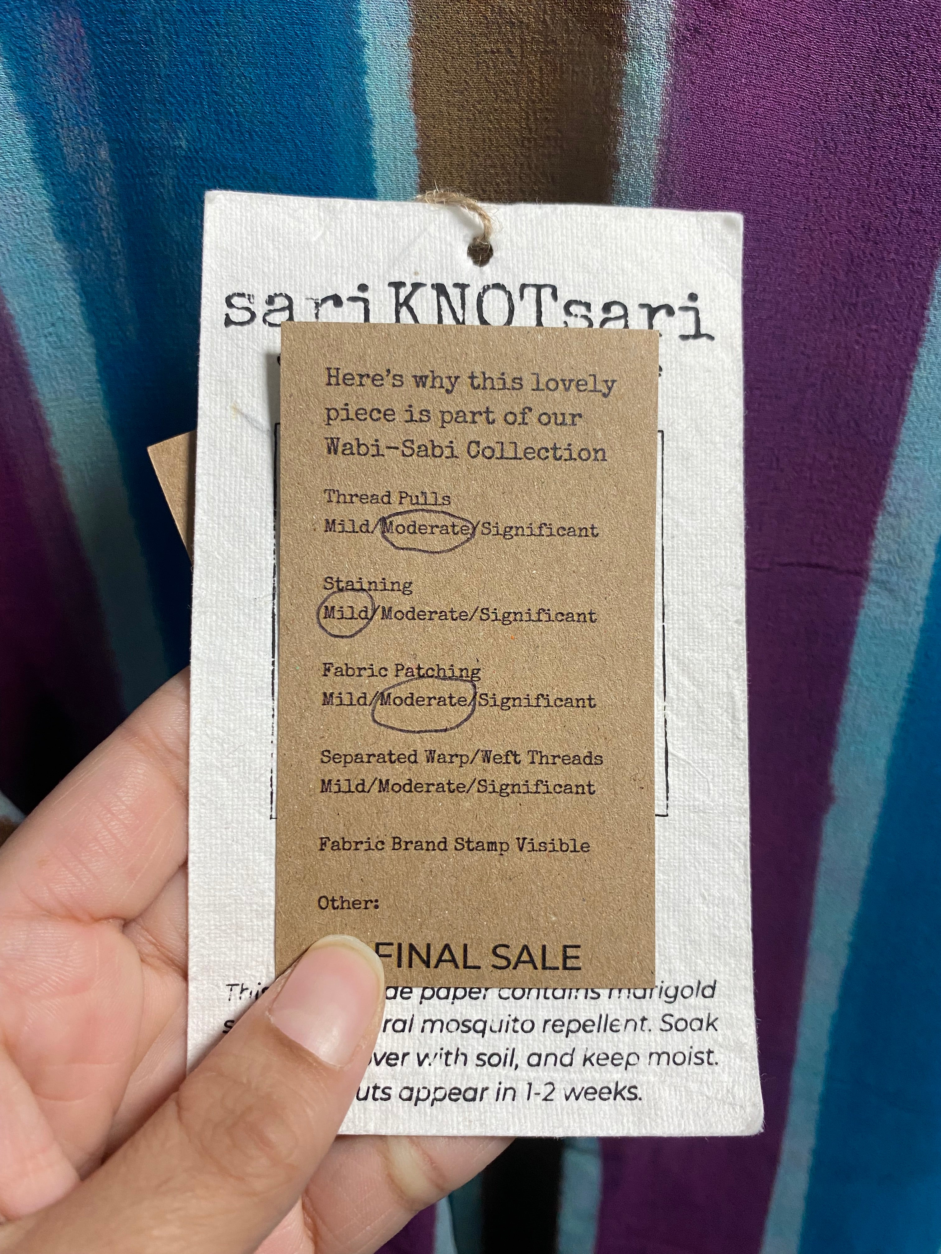 PRG6142 Sheer Wabi Sabi Pure Silk Short Kaftan Tunic without Slits