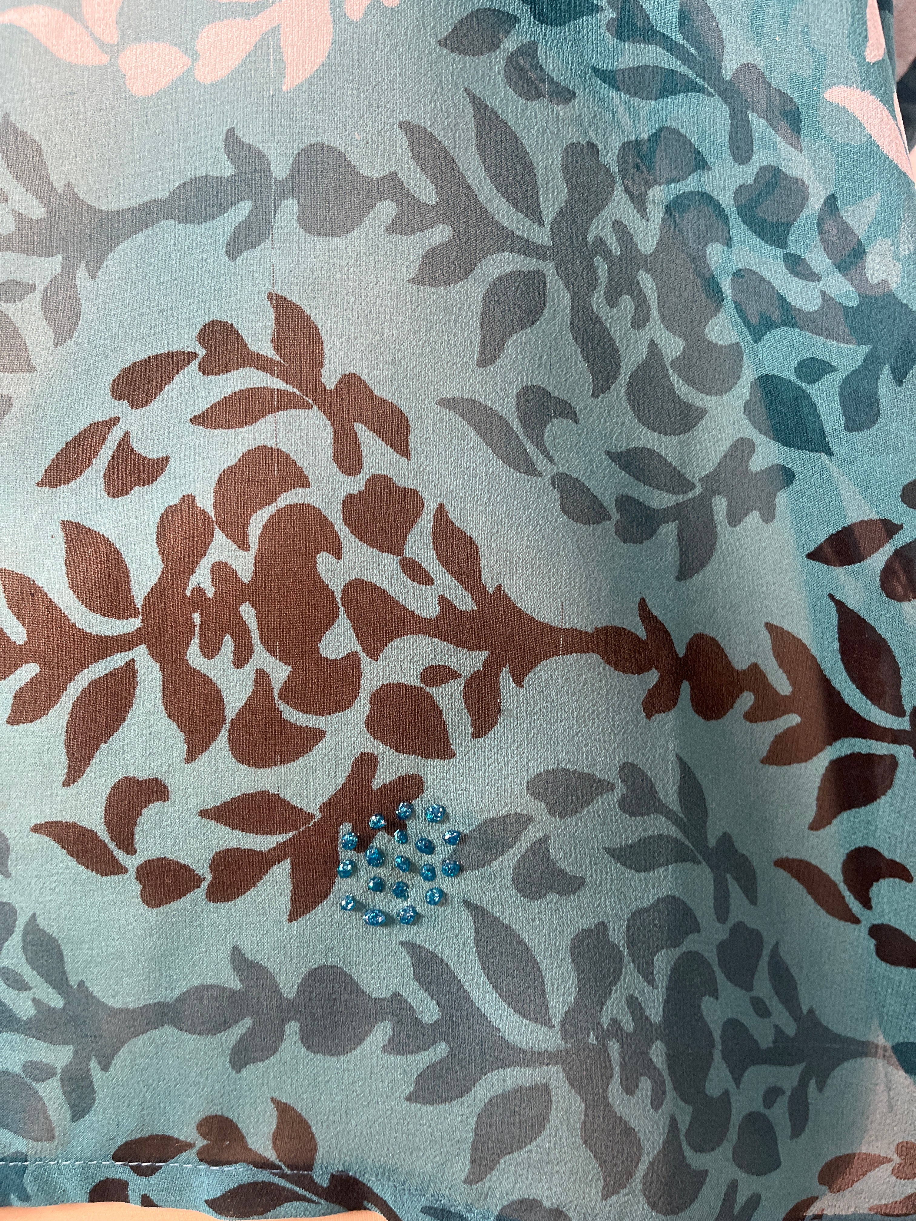 PRG6314 Sheer Wabi Sabi Pure Silk Side Slit Top