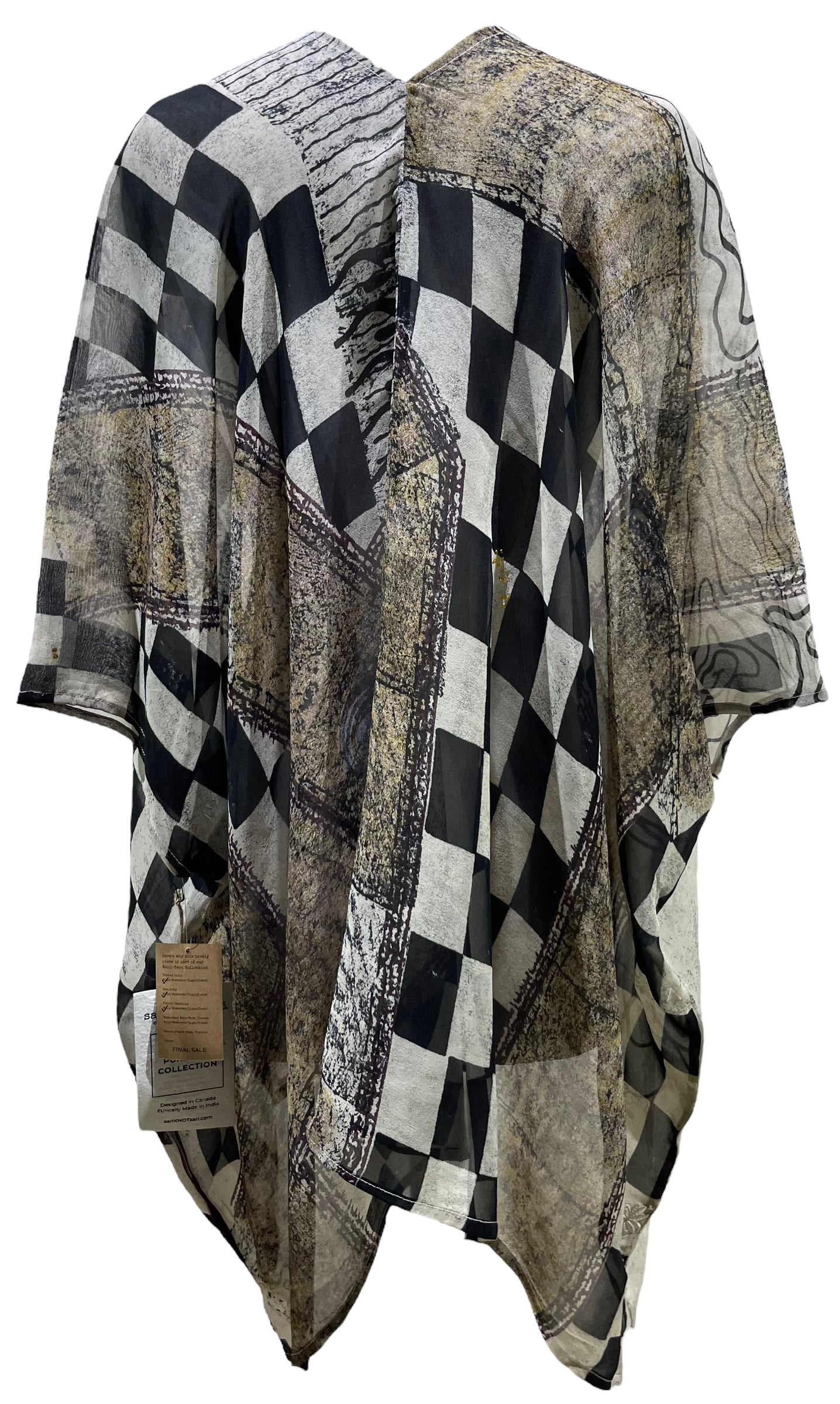 PRG5224 Sheer Wabi Sabi Pure Silk Cardigan