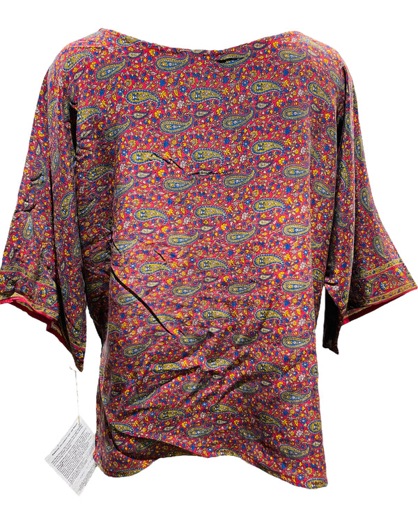 PRC3799 Avatar Pure Silk Side Slit Top