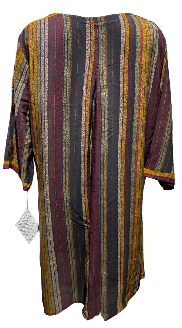 PRC3522 Nirvana Pure Silk Self Pocket Tunic Dress