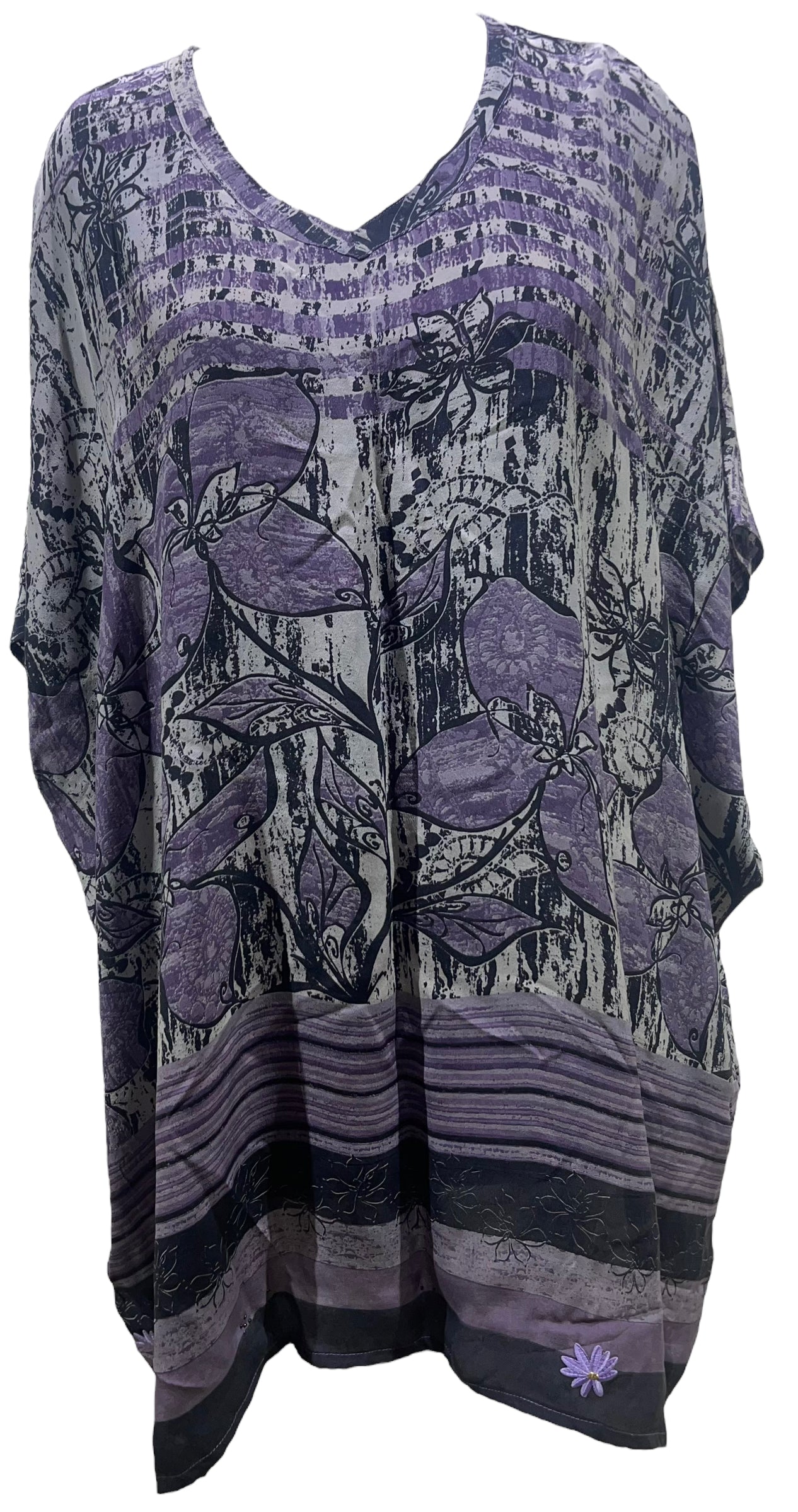 PRC5410 Avatar Pure Silk Short Kaftan Tunic