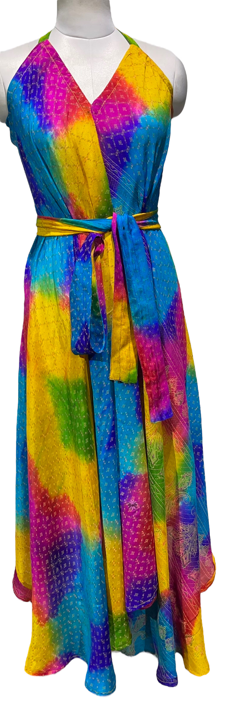 PRC4363 Avatar Pure Silk Maxi Dress with Belt