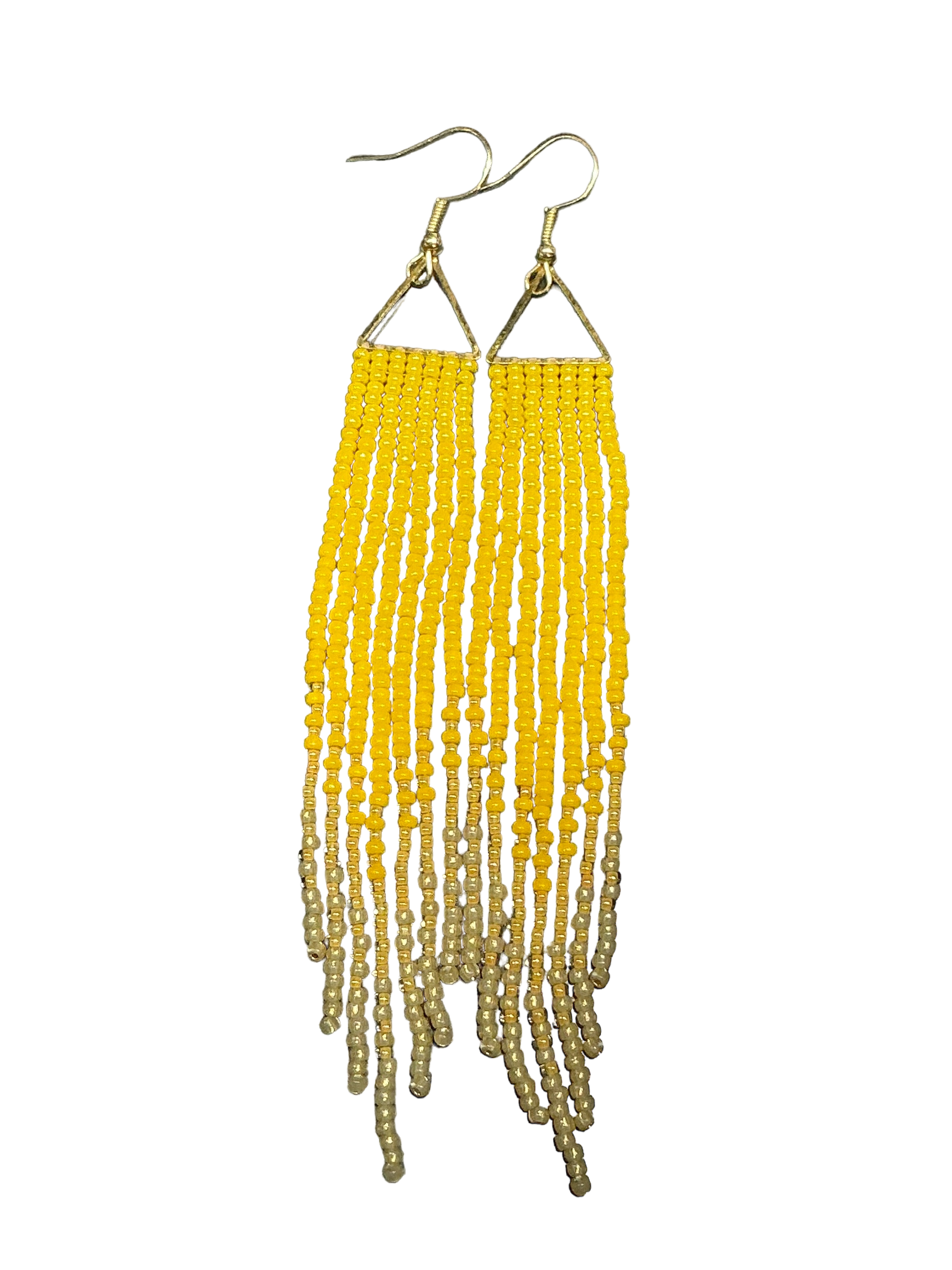 Sunflower Mini Triangle Fringe Earrings