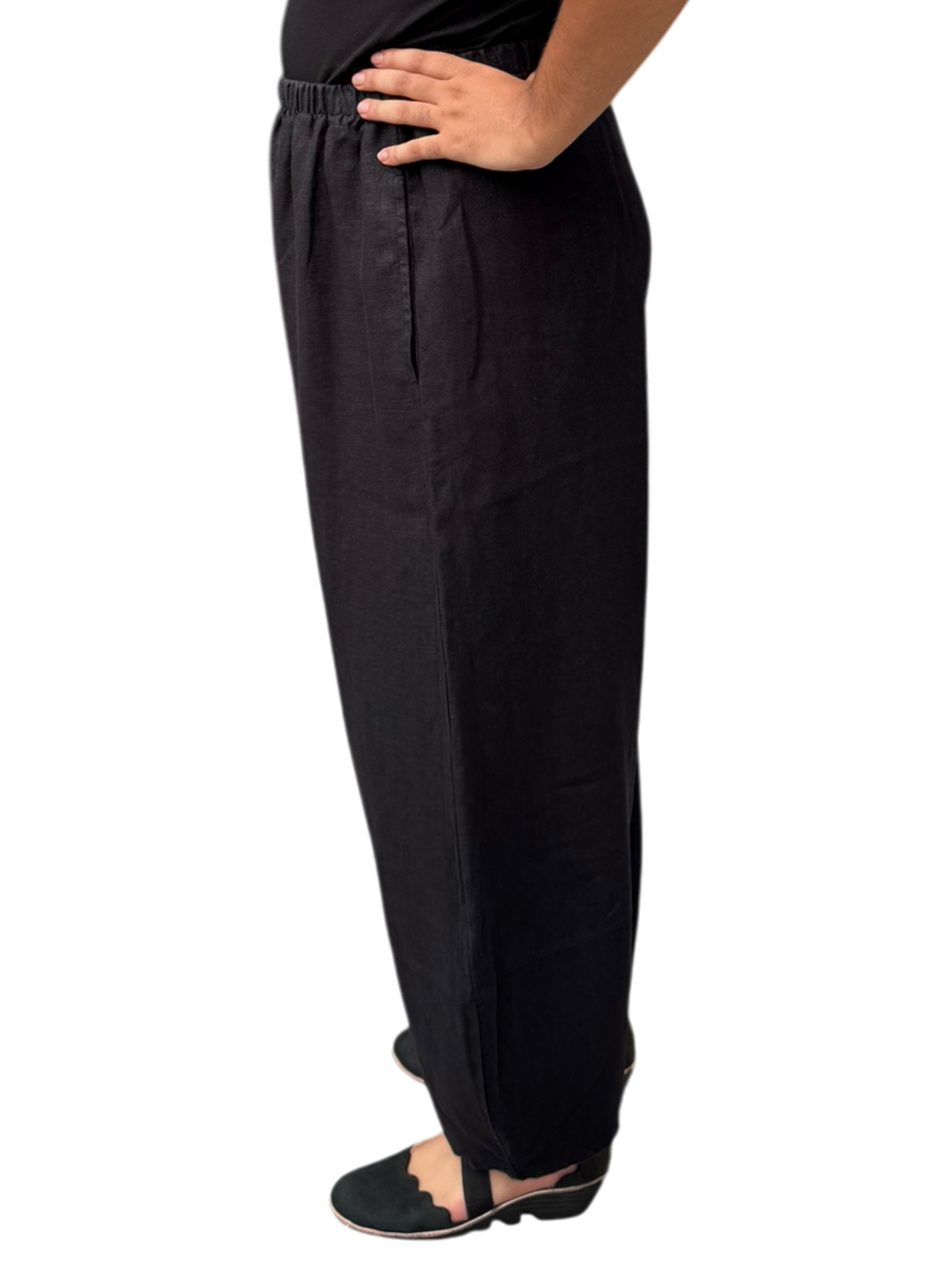 IN STOCK BLACK Fall 2026 Bryn Walker Heavy Linen Oliver Pants