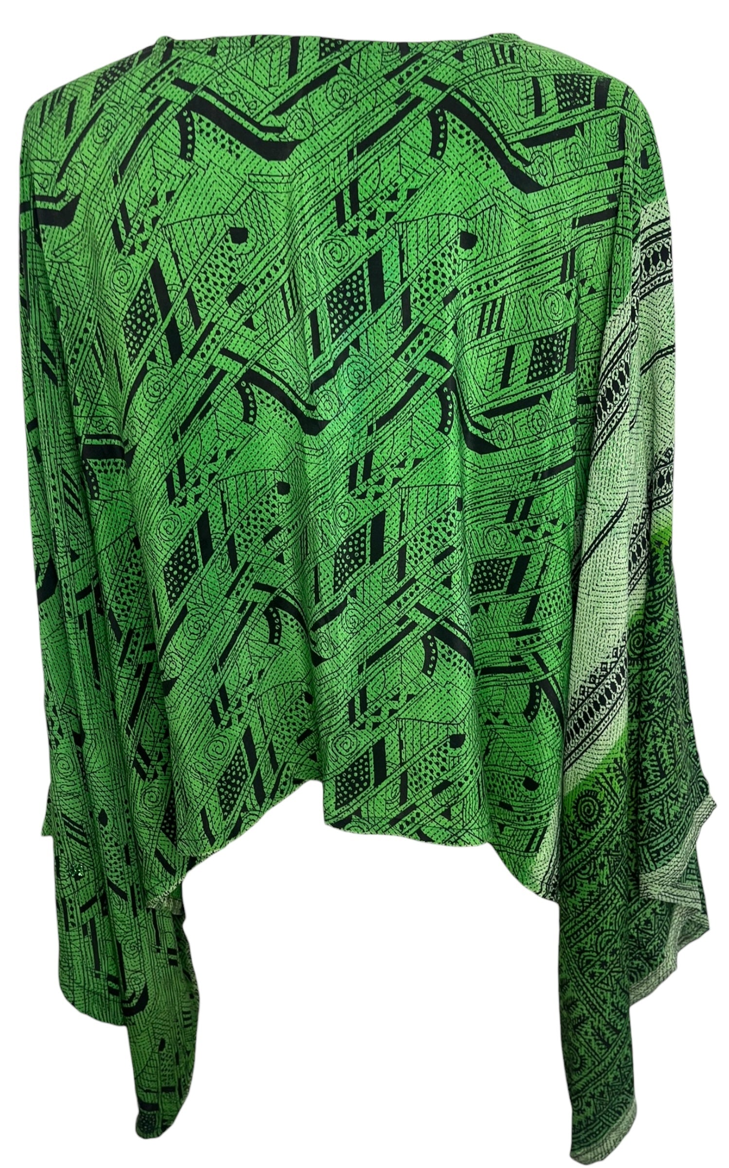 PRC8756 Avatar Pure Silk Kimono-Sleeved Top