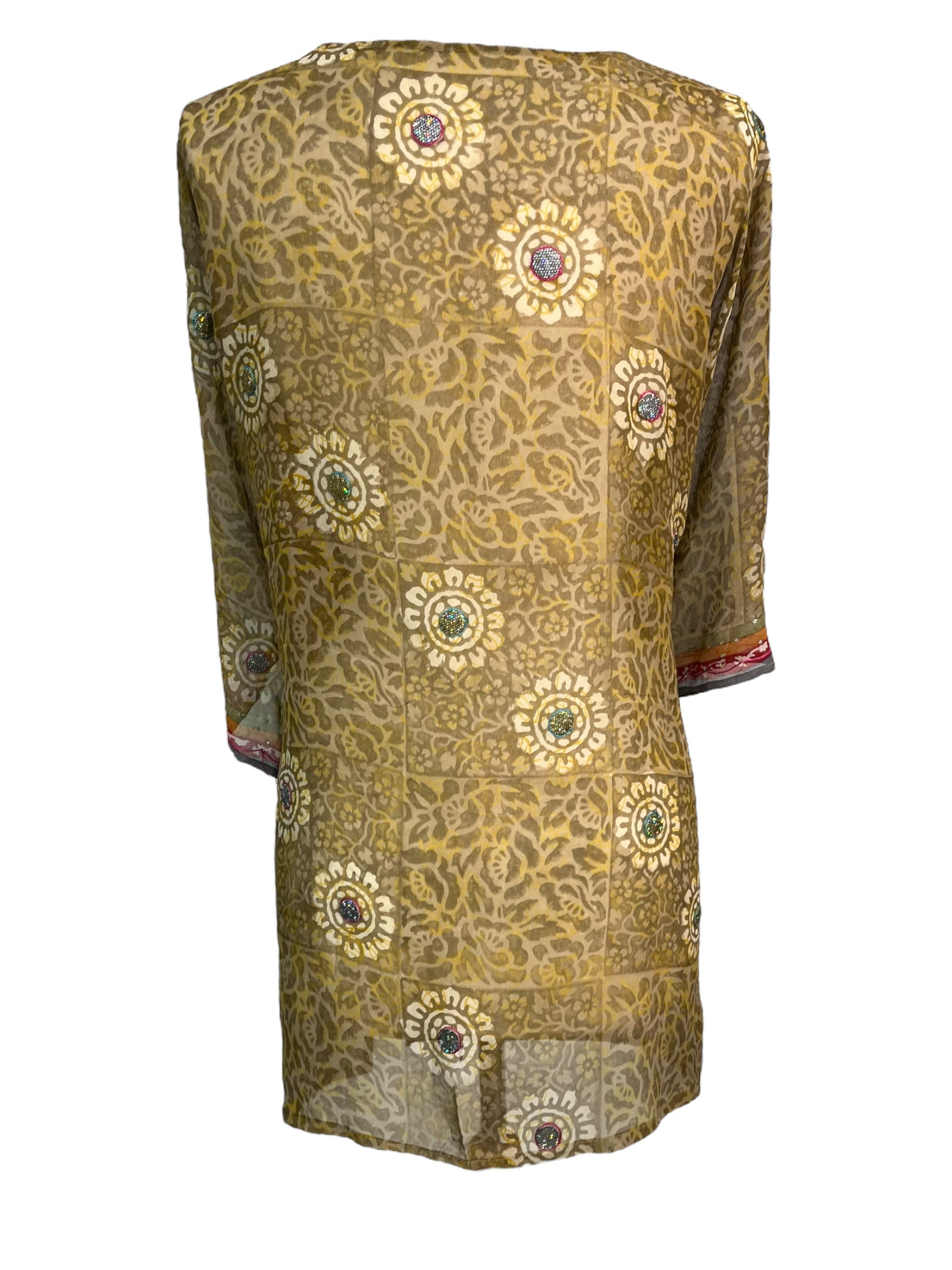 PRG776 Avatar Pure Silk Kimono-Sleeved Jacket with Belt