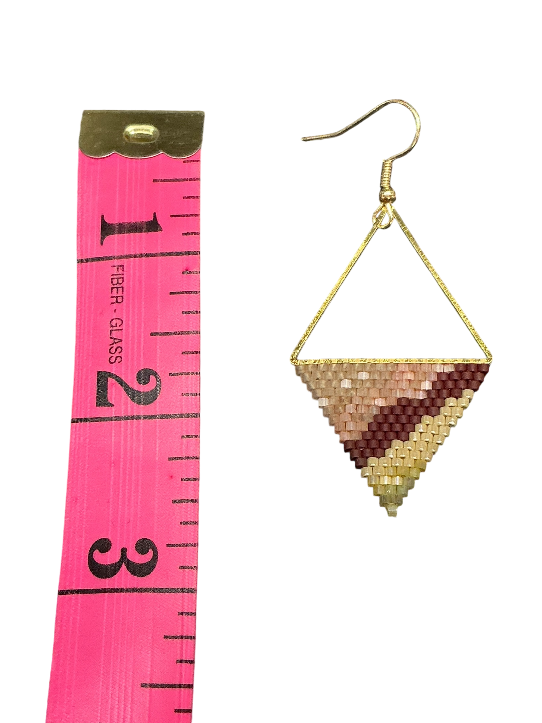 Blush Geode Triangle Earrings