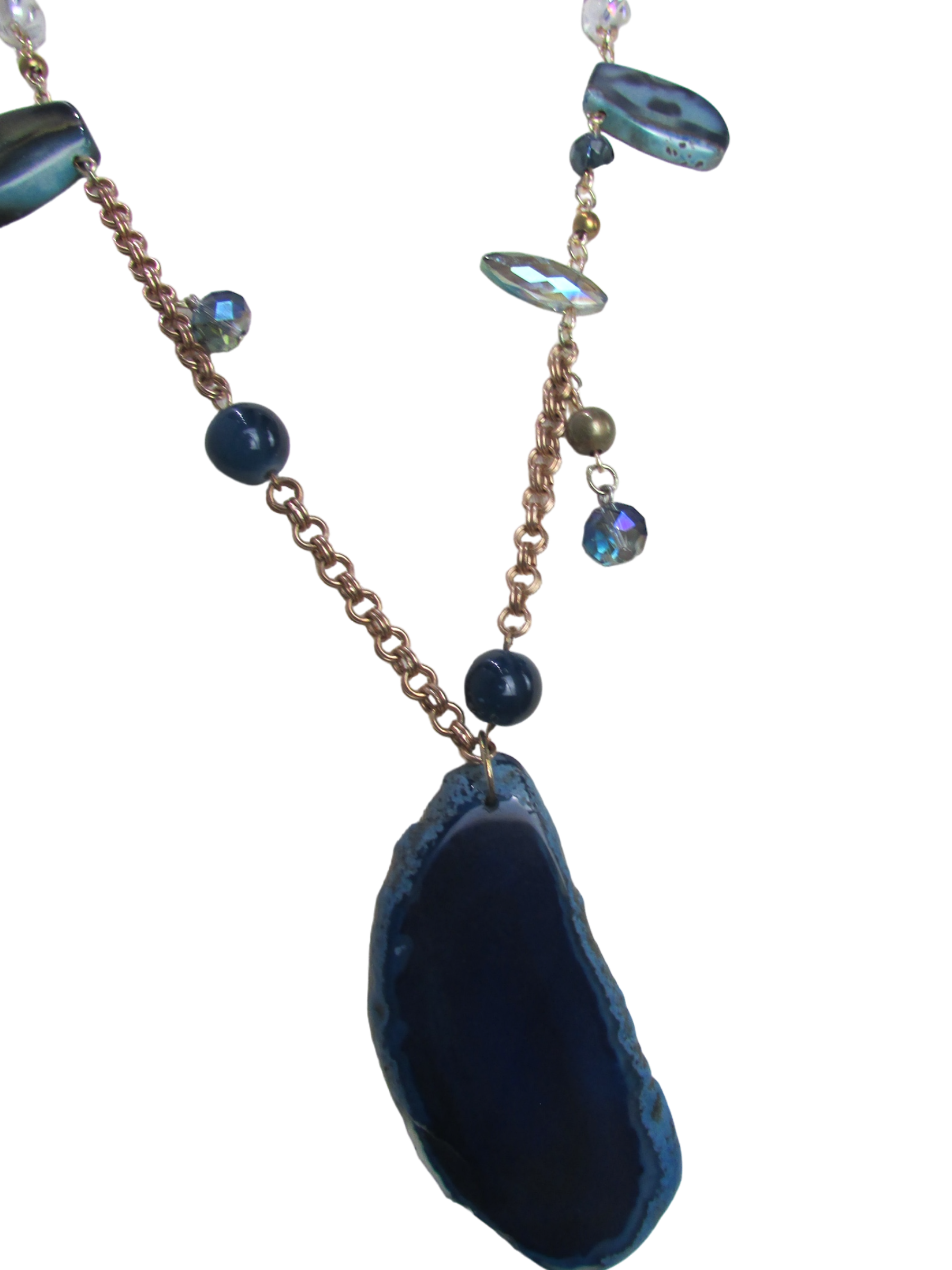 Azure Elegance Upcycled Necklace